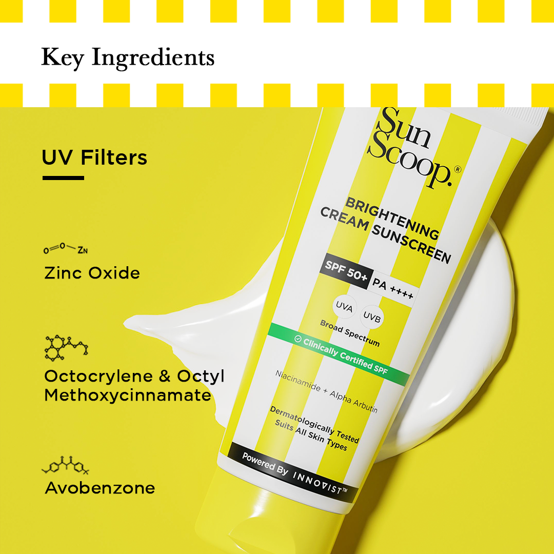 SunScoop Daily SPF 50 Sunscreen Cream | Hyaluronic Acid + Niacinamide | PA+++ - 45gm