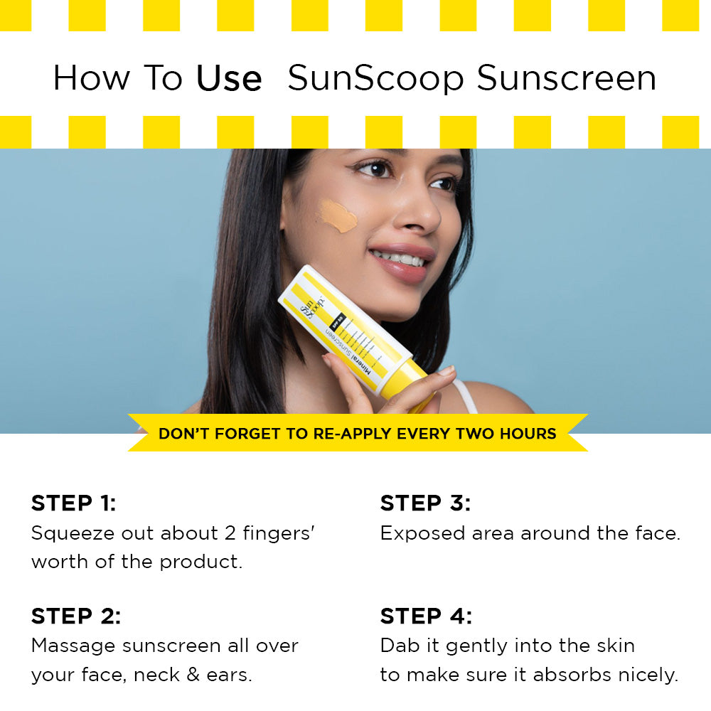 SunScoop Mineral Sunscreen | SPF 50 | For All Skin Types | Perfect For Everyday Use 45gm