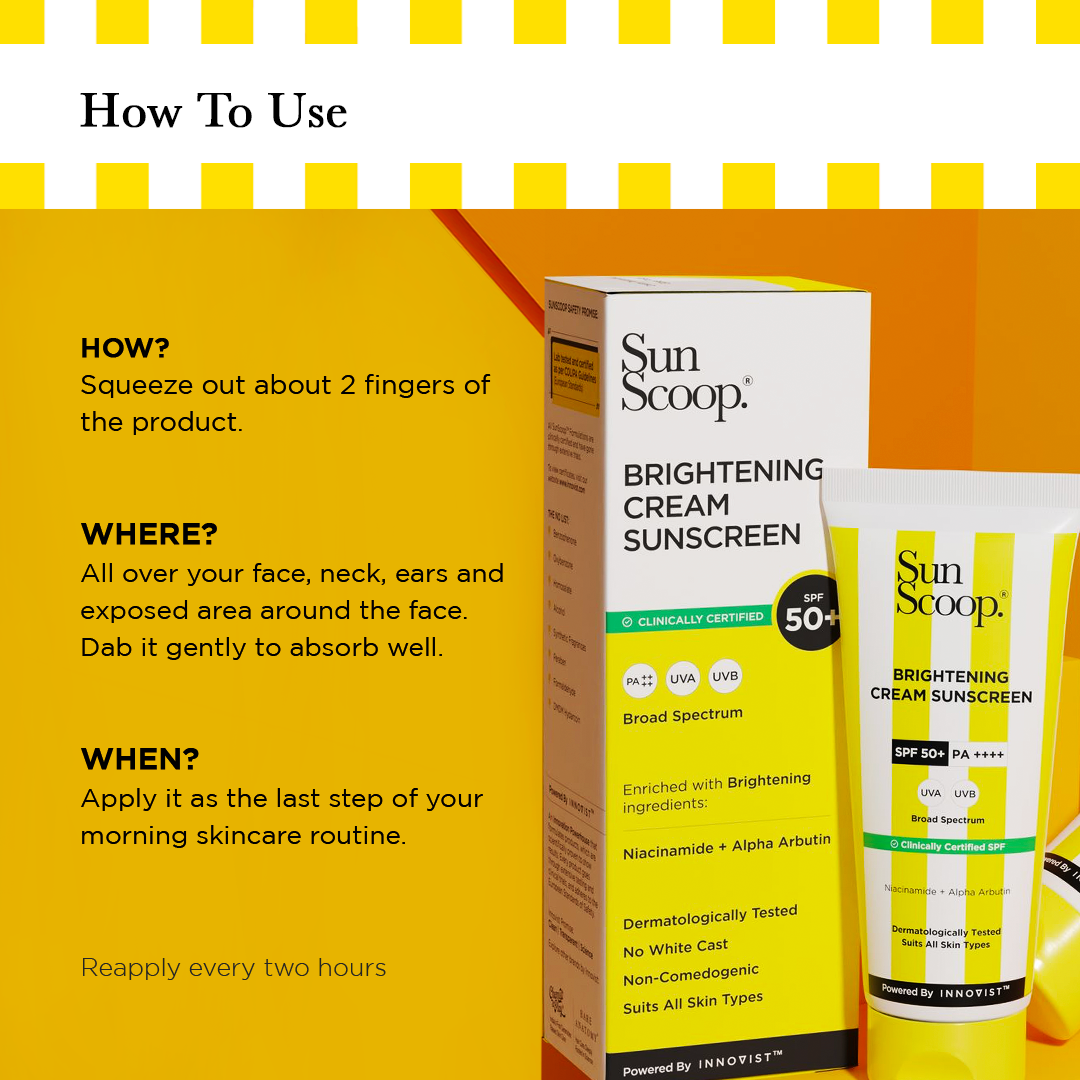 SunScoop Daily SPF 50 Sunscreen Cream | Hyaluronic Acid + Niacinamide | PA+++ - 45gm