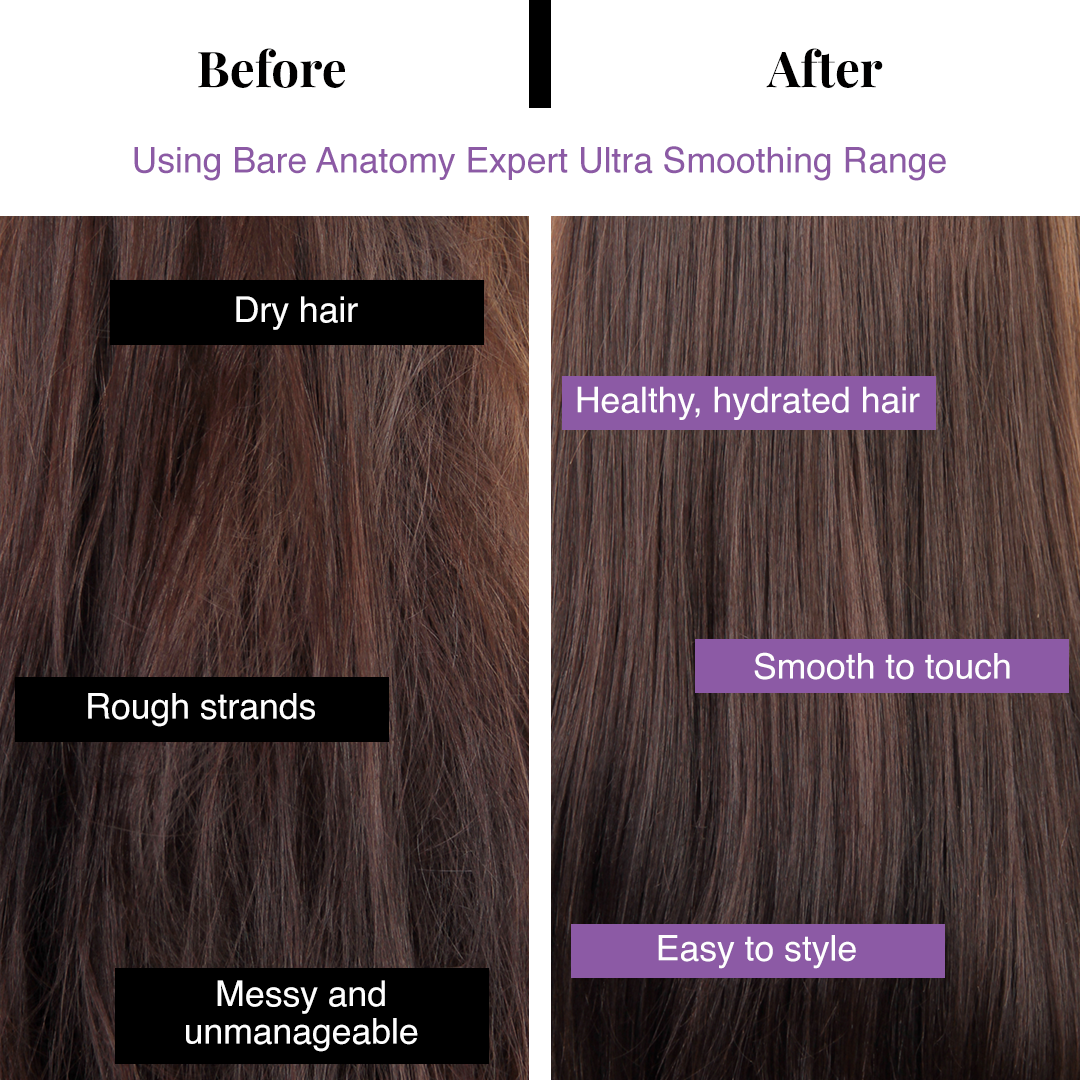 Bare Anatomy Ultra Smoothing Hair Serum | Restores Smoothness & Texture by 27% | Dry & Frizzy Hair 50ml