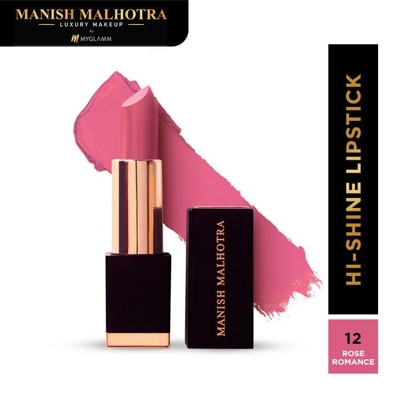Manish Malhotra Beauty By MyGlamm Hi-Shine Lipstick-Rose Romance-4gm