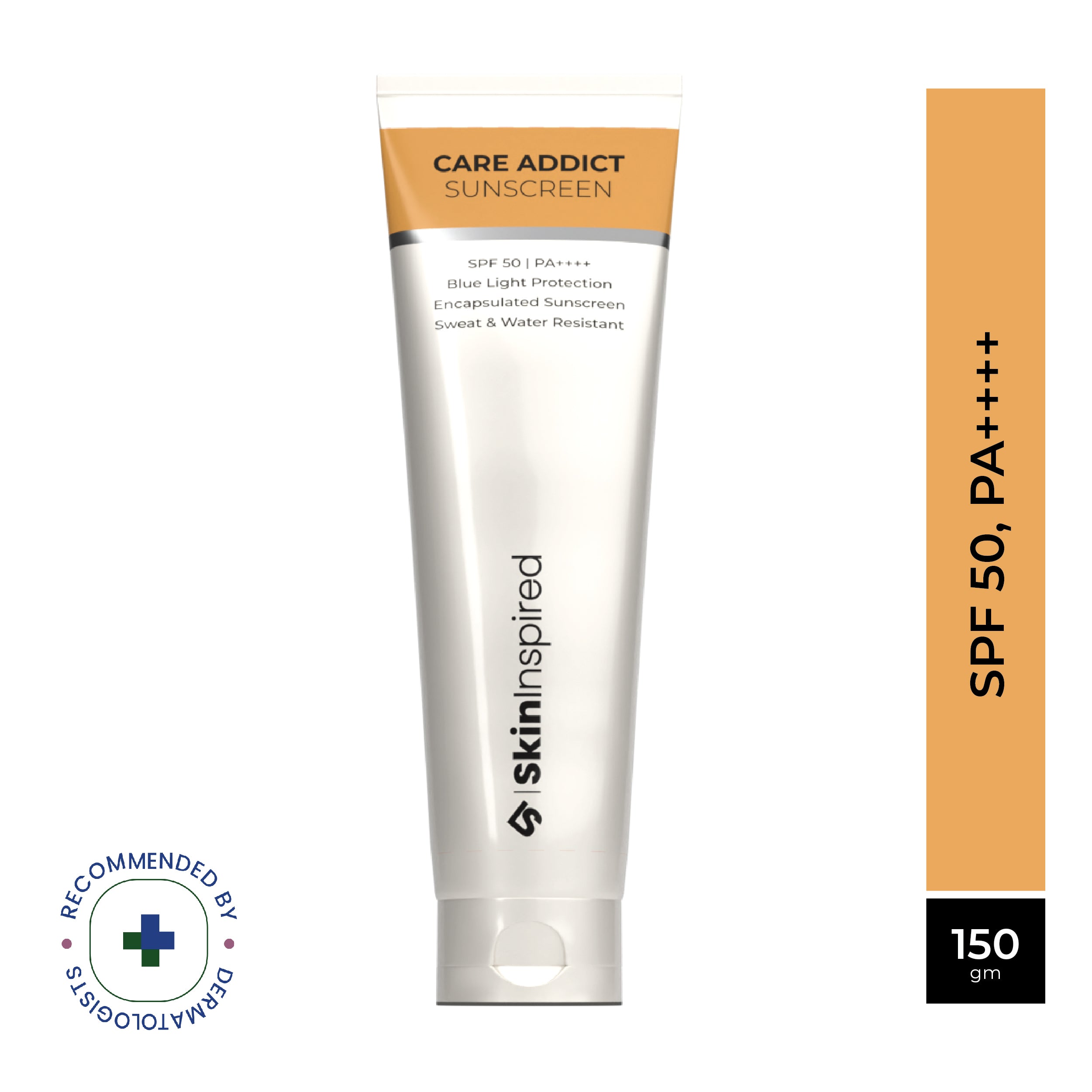 SkinInspired Care Addict Sunscreen SPF 50 PA++++ UV A, UV B | Ceramides, Hyaluronic Acid | 150g