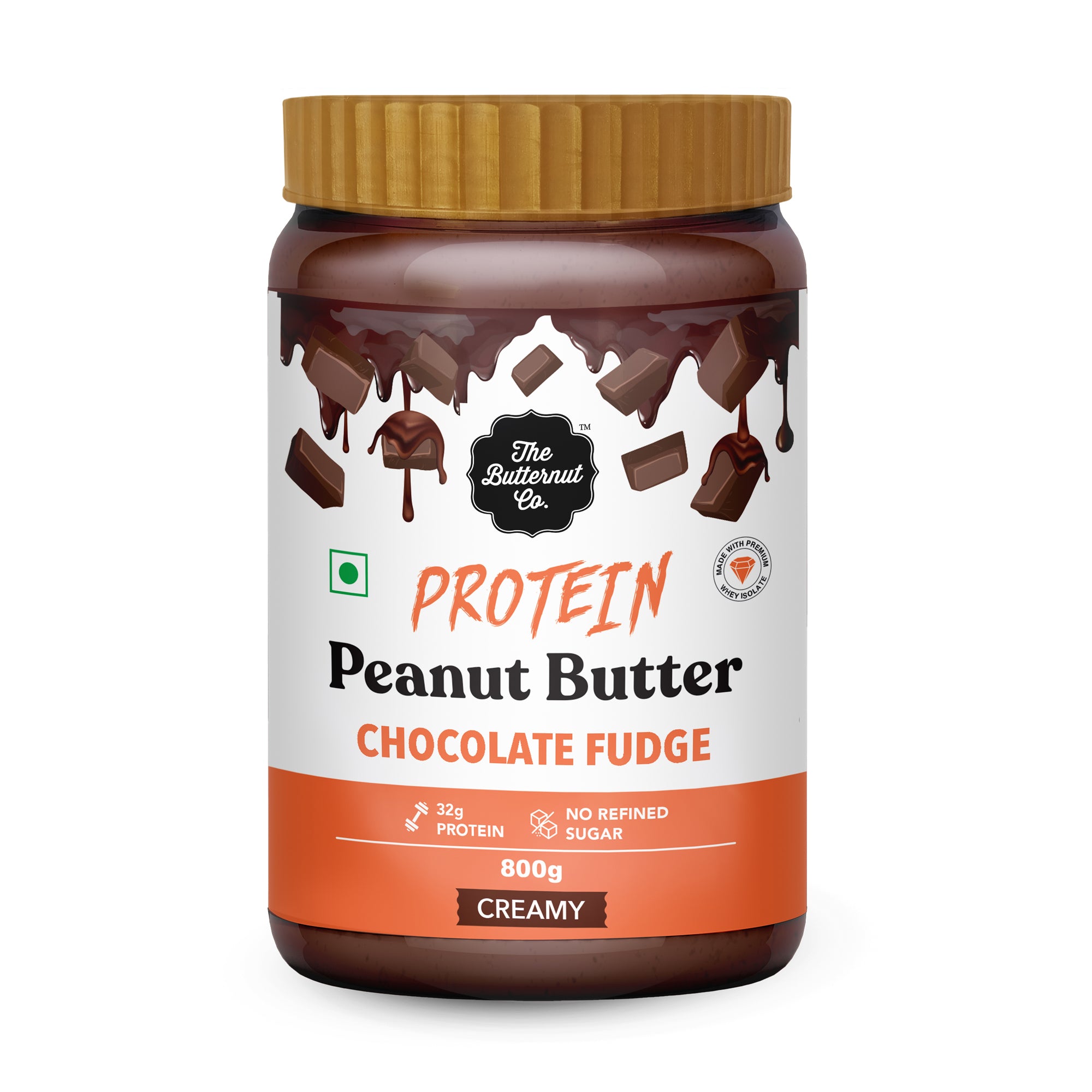 The Butternut Co. Protein Chocolate Fudge Peanut Butter Creamy 800gms