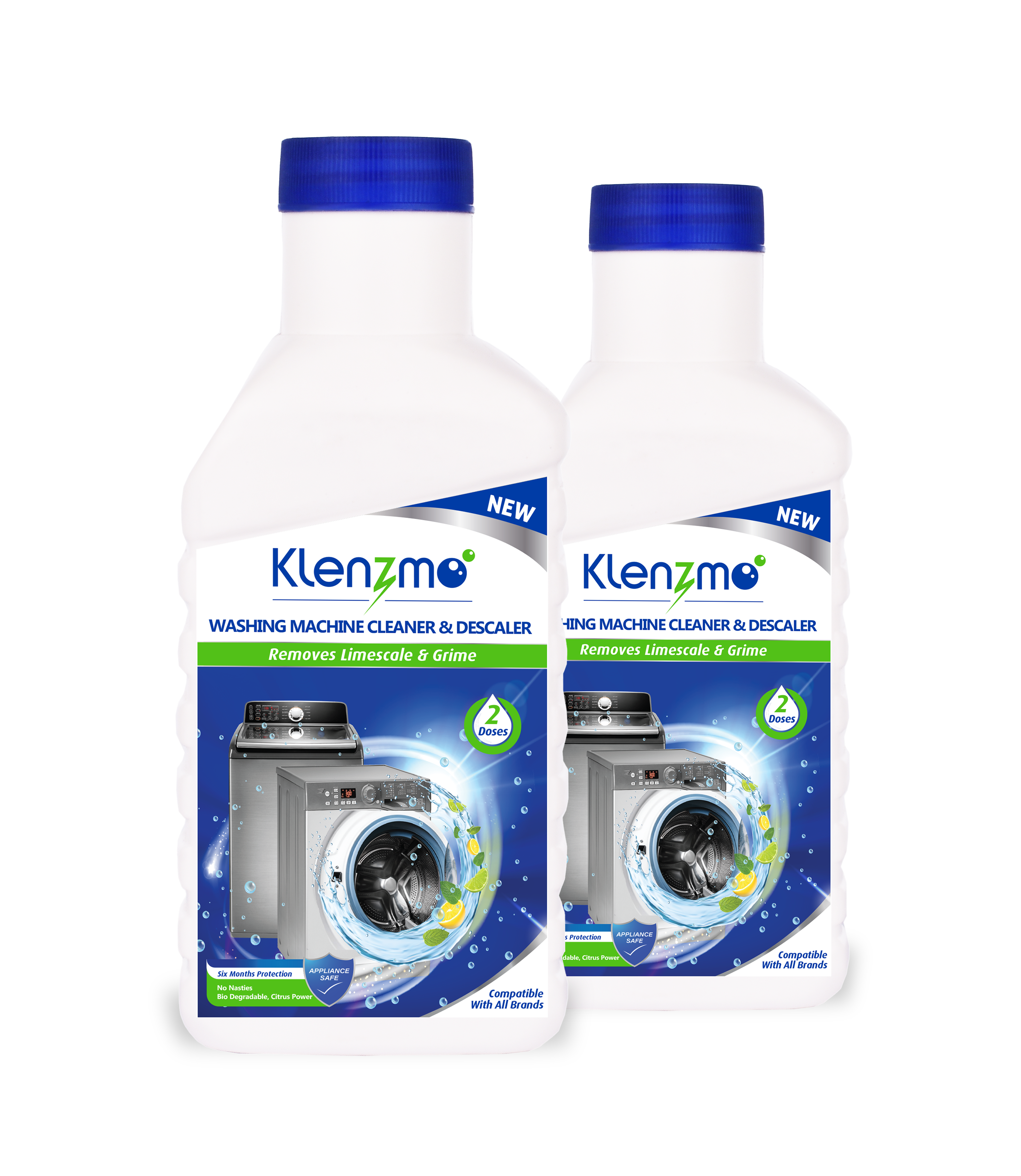 Klenzmo Washing Machine Cleaner Liquid | Descaler for Front & Top Load Machine 400 ml