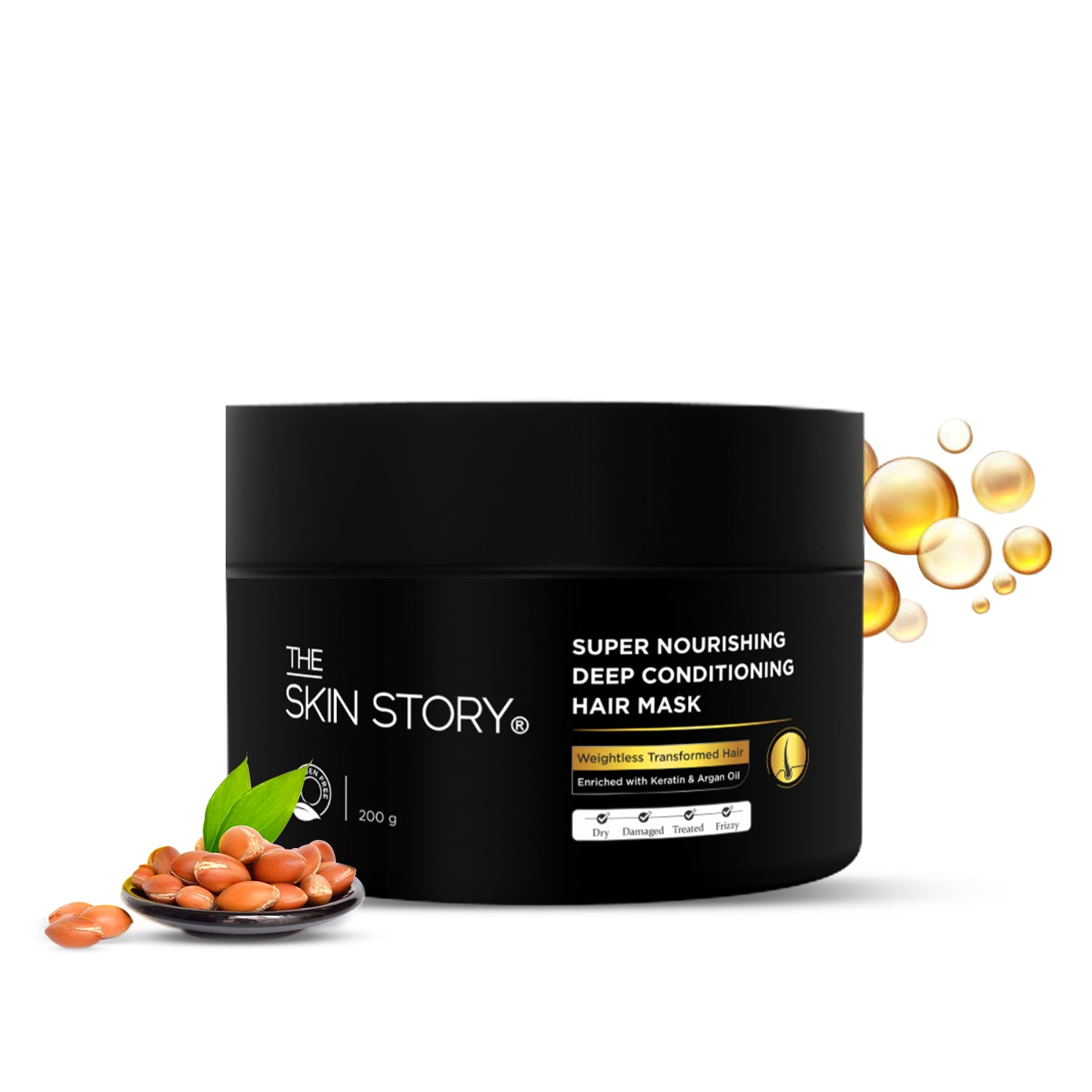 The Skin Story Super Nourishing Deep Conditioning Hair Mask | For dry , damaged and treated hair | Hair Fall Control Mask  |200g