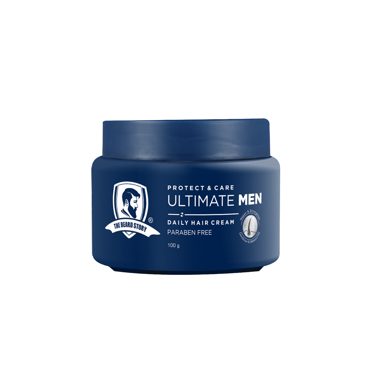 The Beard Story Daily Hair Cream | UV Protect & Care | Soft & Manageable Hair | For Men | 100g