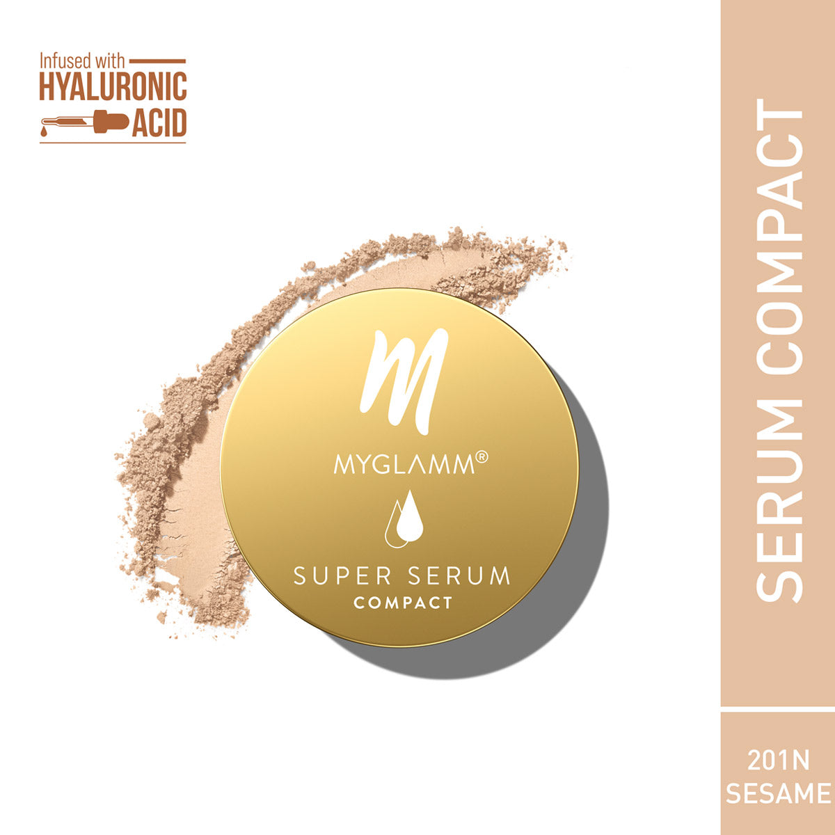 MyGlamm Super Serum Compact -201N Sesame-9gm