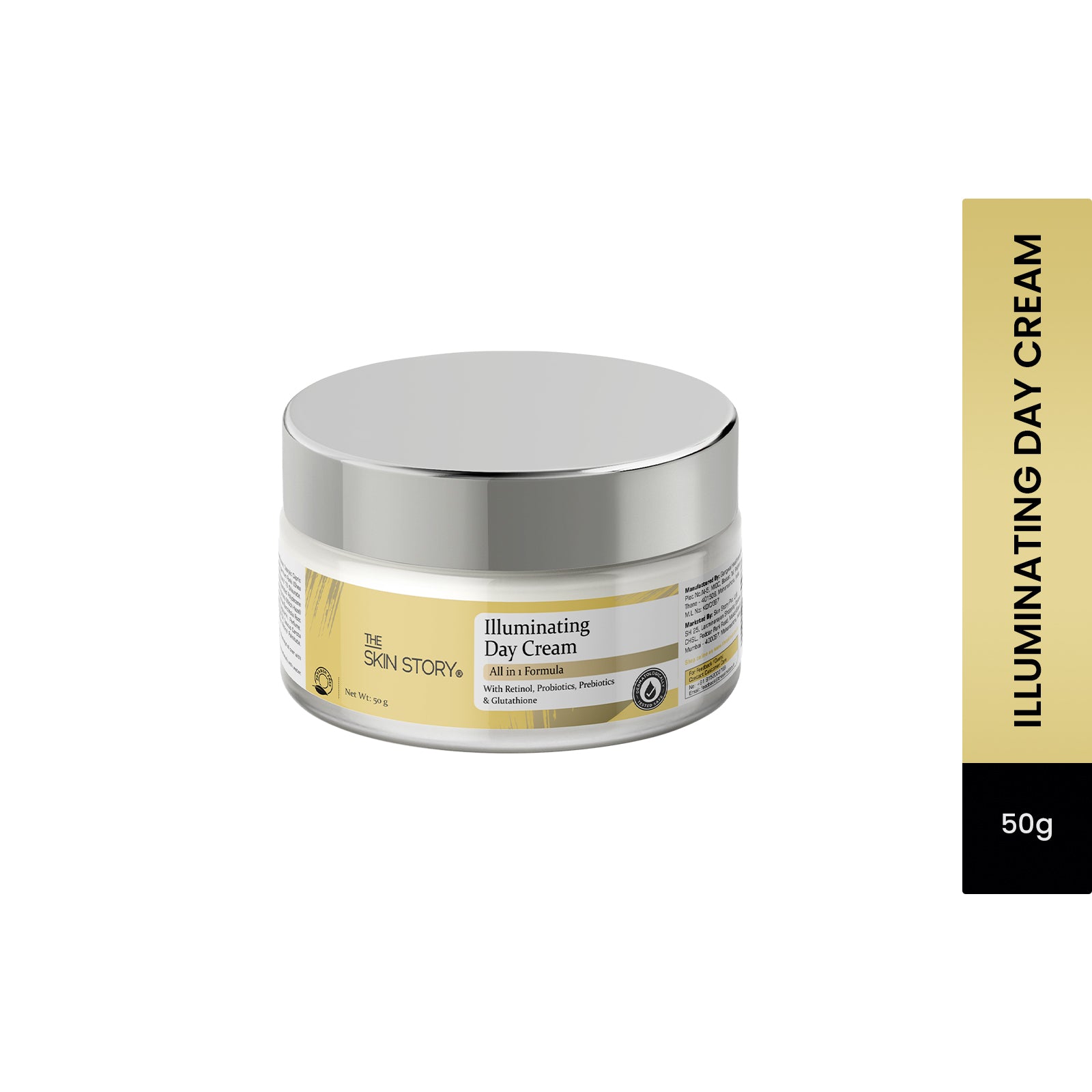 The Skin Story Illuminating Day Cream | SPF 15 Sun Protection| Anti Ageing Cream | Glutathione & Retinol Face Cream | 50g