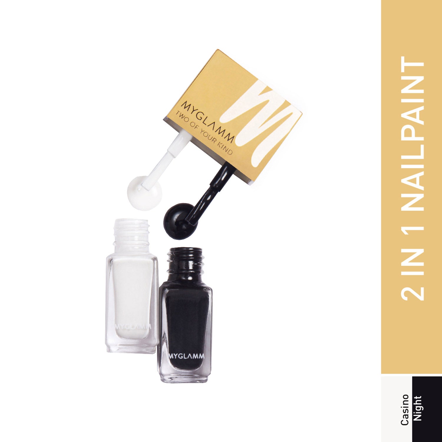 MyGlamm 2IN1 Nail Paint-Casino Night-10ml