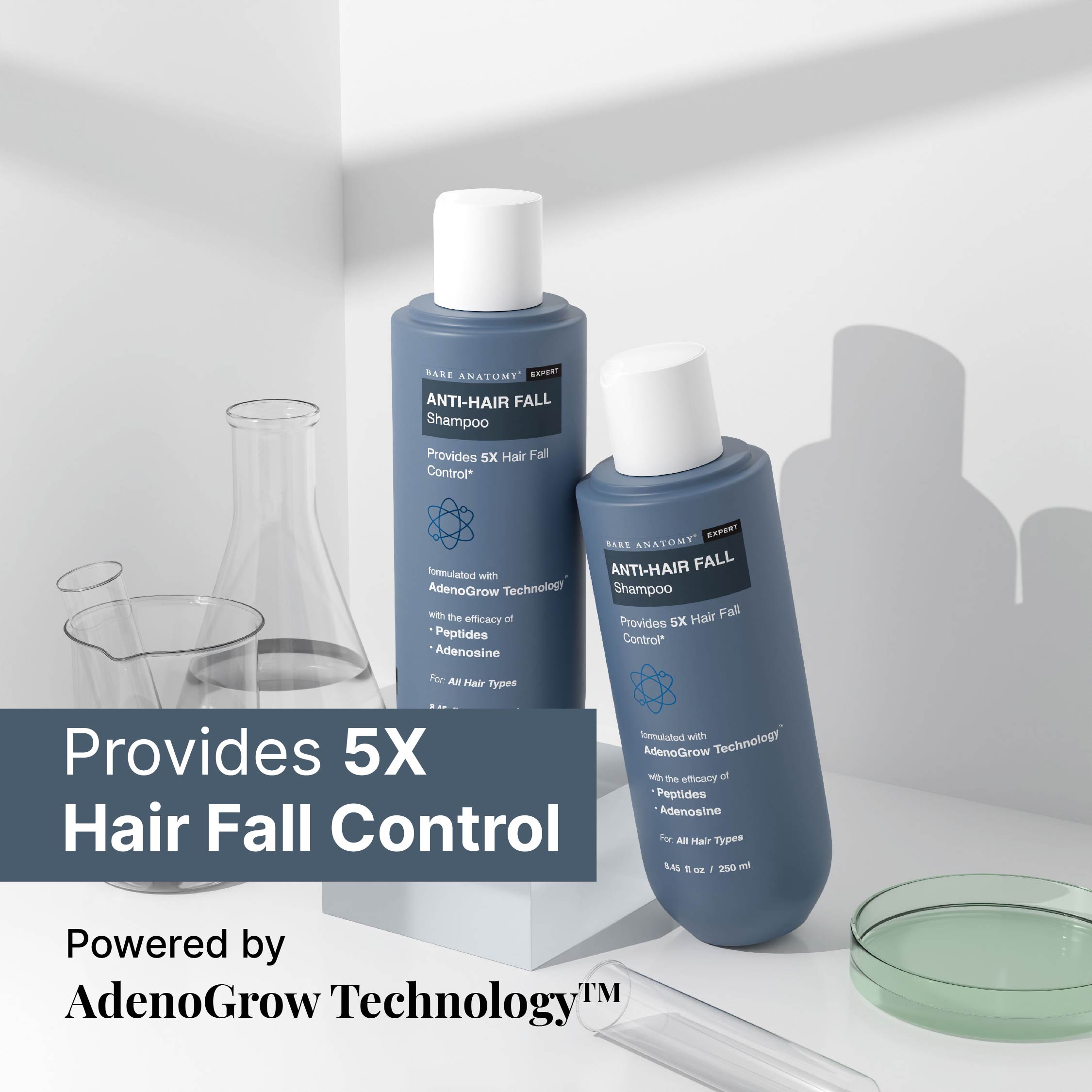Bare Anatomy Anti-Hair Fall Shampoo | Provides 5X Hair Fall Control | For Hair Fall | Suitable For All Hair Types | 250 ml