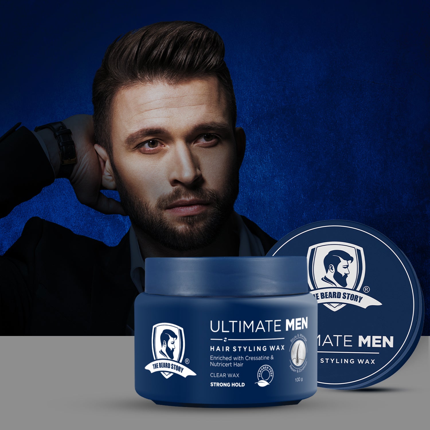 The Beard Story Hair Wax | Strong Hold | Ultimate Shine | 100g