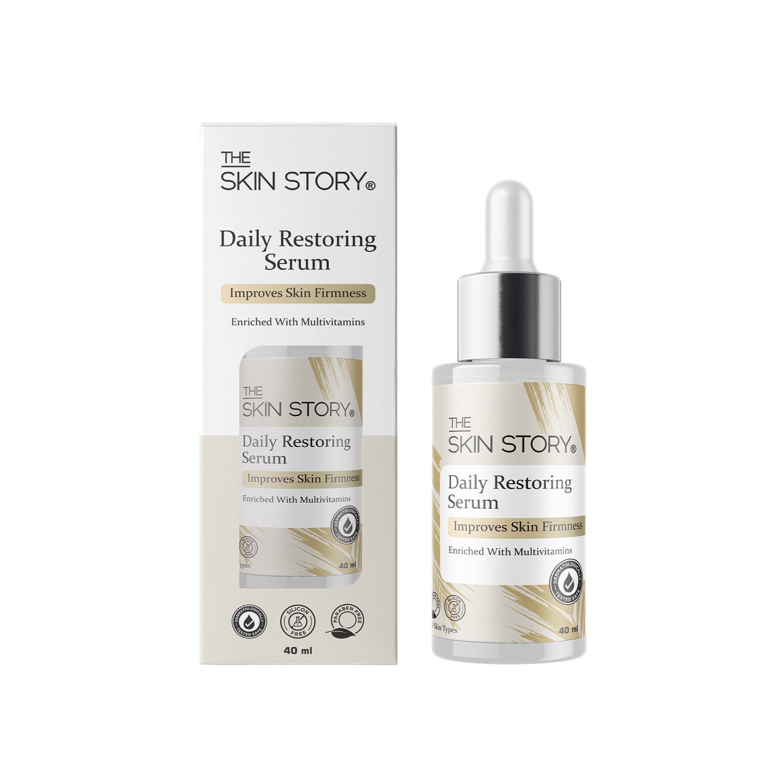 The Skin Story Multivitamin Serum | All Skin Types | Enriched with Niacinamide, Vitamin C, Retinol | For All Skin Types | 40 ml