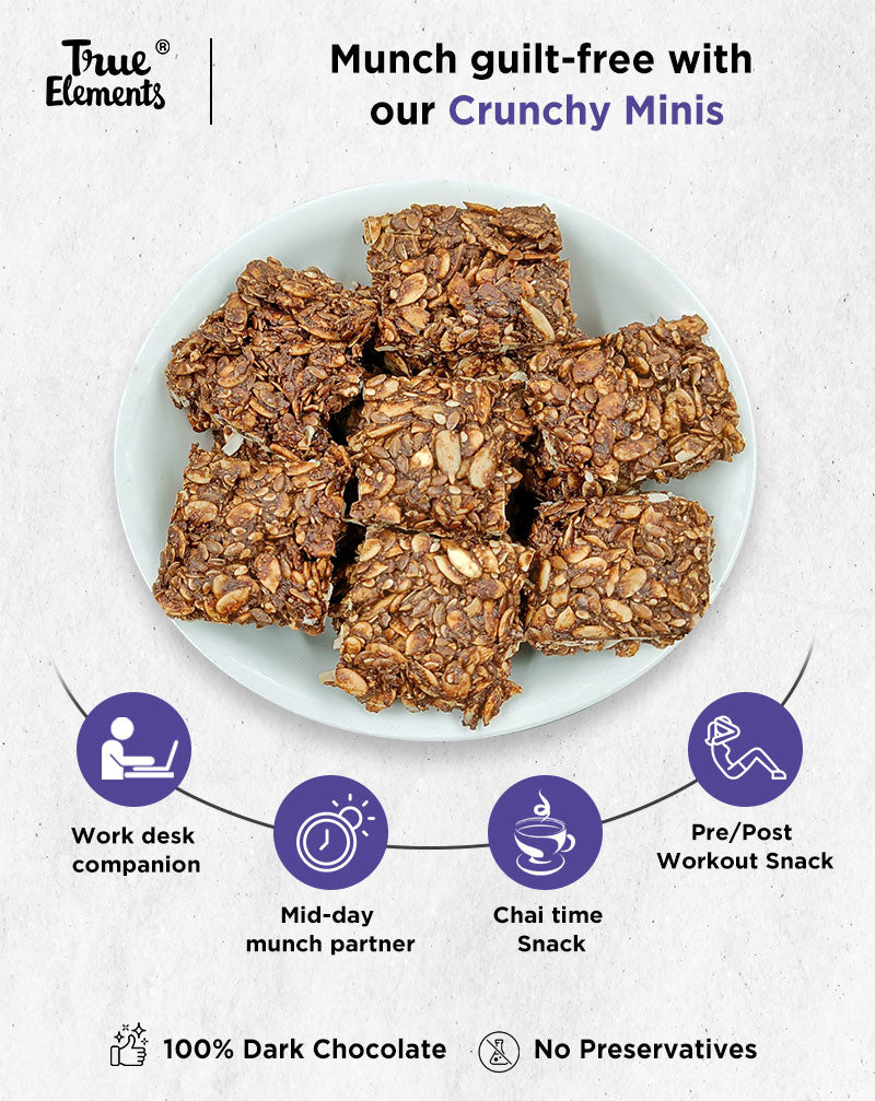 True Elements Chocolate Crunchy Minis | Pack of 3 | 100gm each