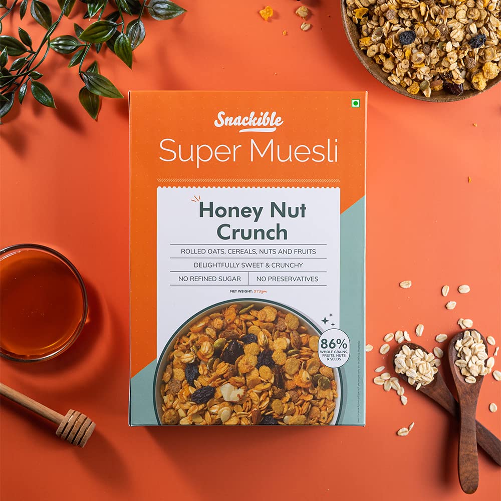 Snackible Honey Nut Crunch Muesli - 375gm