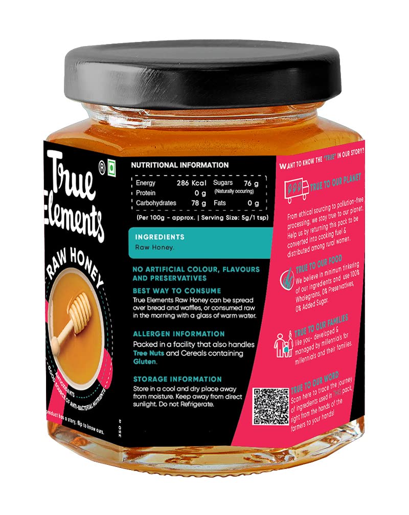 True Elements Raw Honey 350gm.
