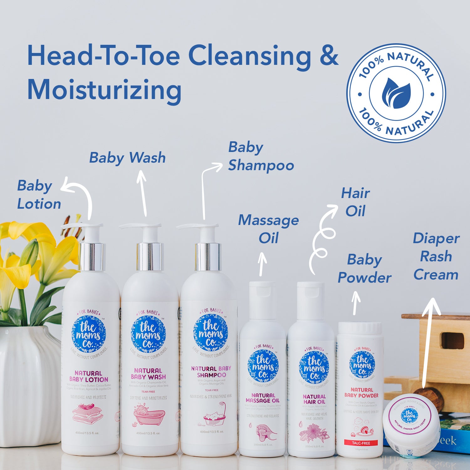 The Moms Co. Natural Baby Lotion | Australia-Certified | With Organic Apricot, Organic Jojoba and Organic Rice Bran Oils