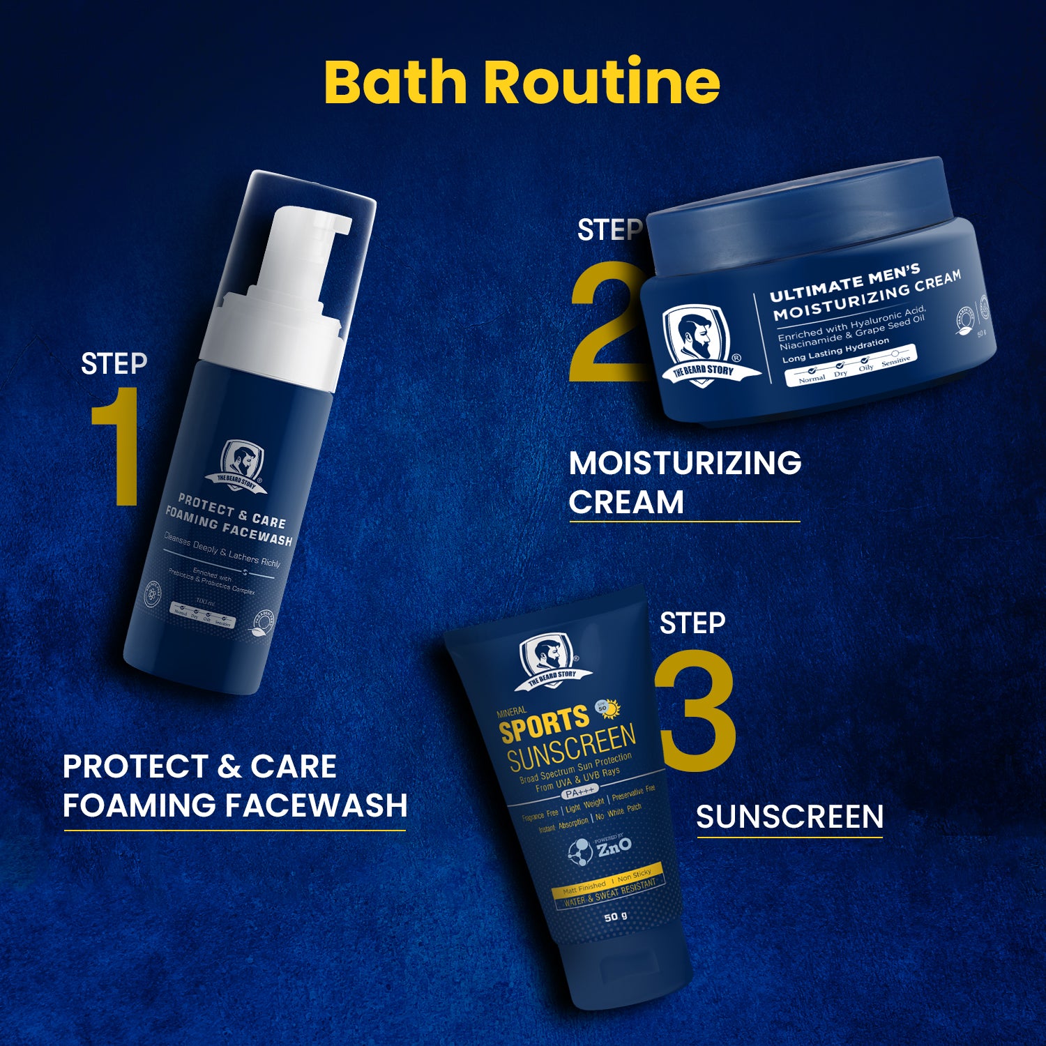 The Beard Story Foaming Facewash | Sulfate free Facewash for men | Foaming Facewash | Facewash for oily skin
