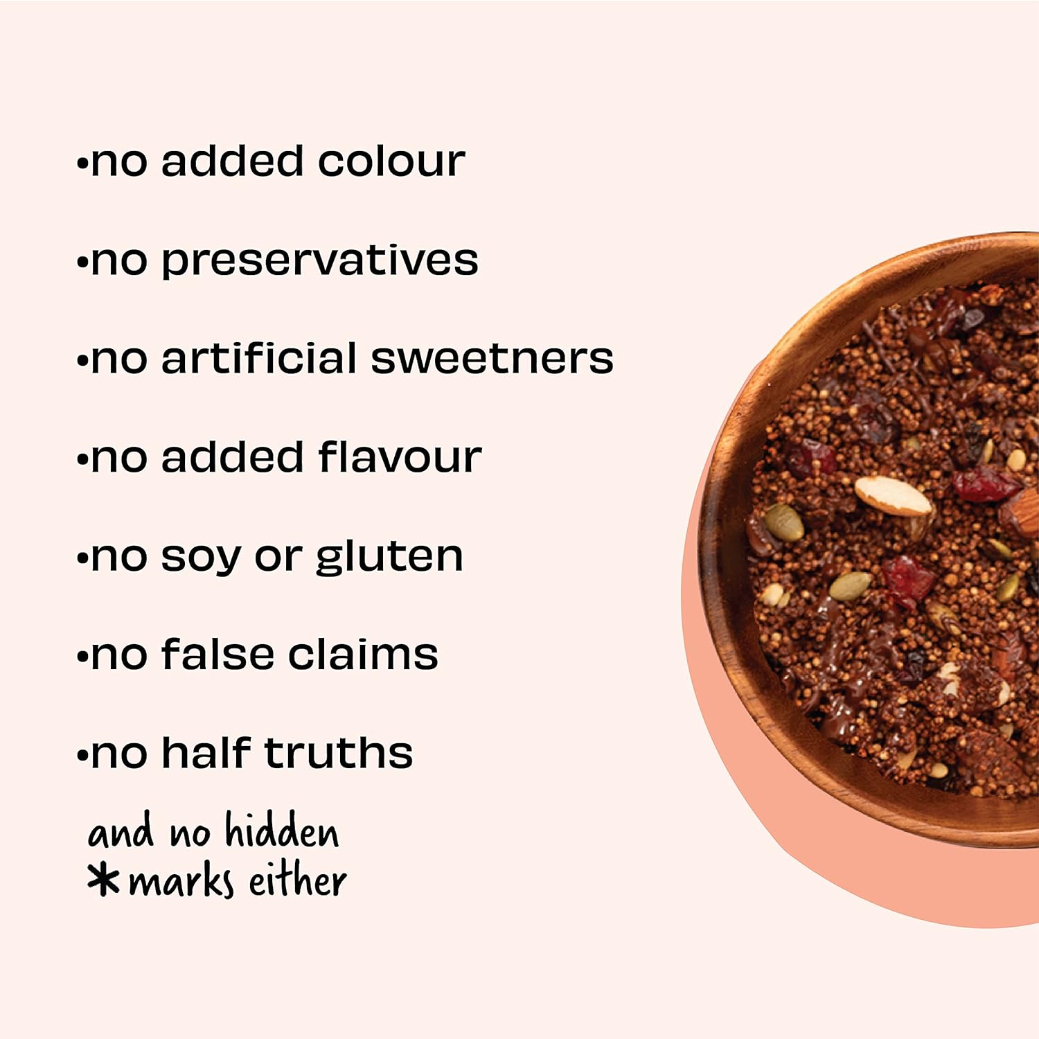 The Whole Truth - Breakfast Muesli | Quinoa Choco Crunch Muesli | 320grams | Vegan | Dairy-free | No Artificial Sweeteners | No Added Flavours | No Gluten or Soy | Nutritious Snacks