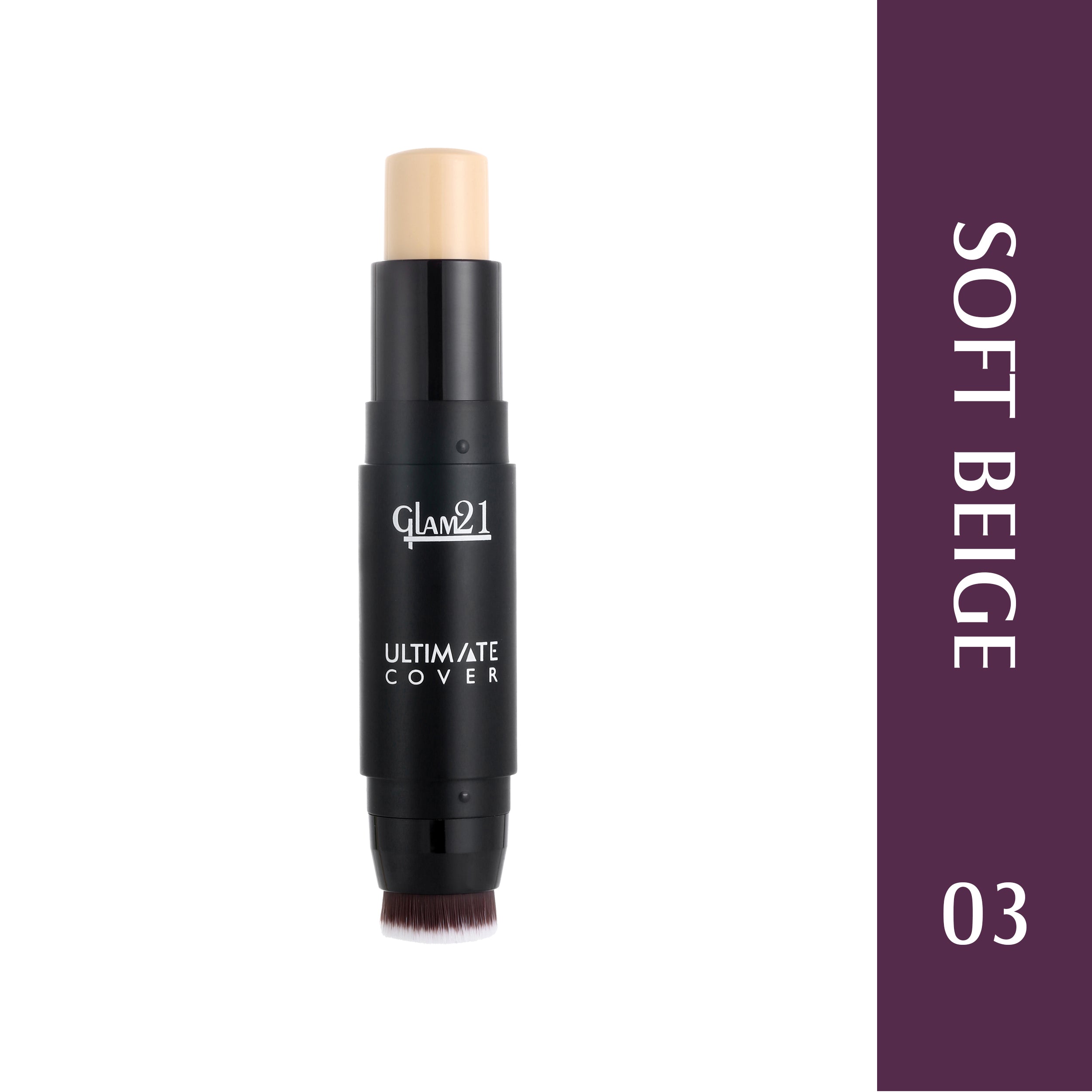 Glam21 Ultimate Cover Foundation Stick Easy to Blend & Gives Matte Finish upto 12 Hours Foundation (03-Soft Beige, 8 g)