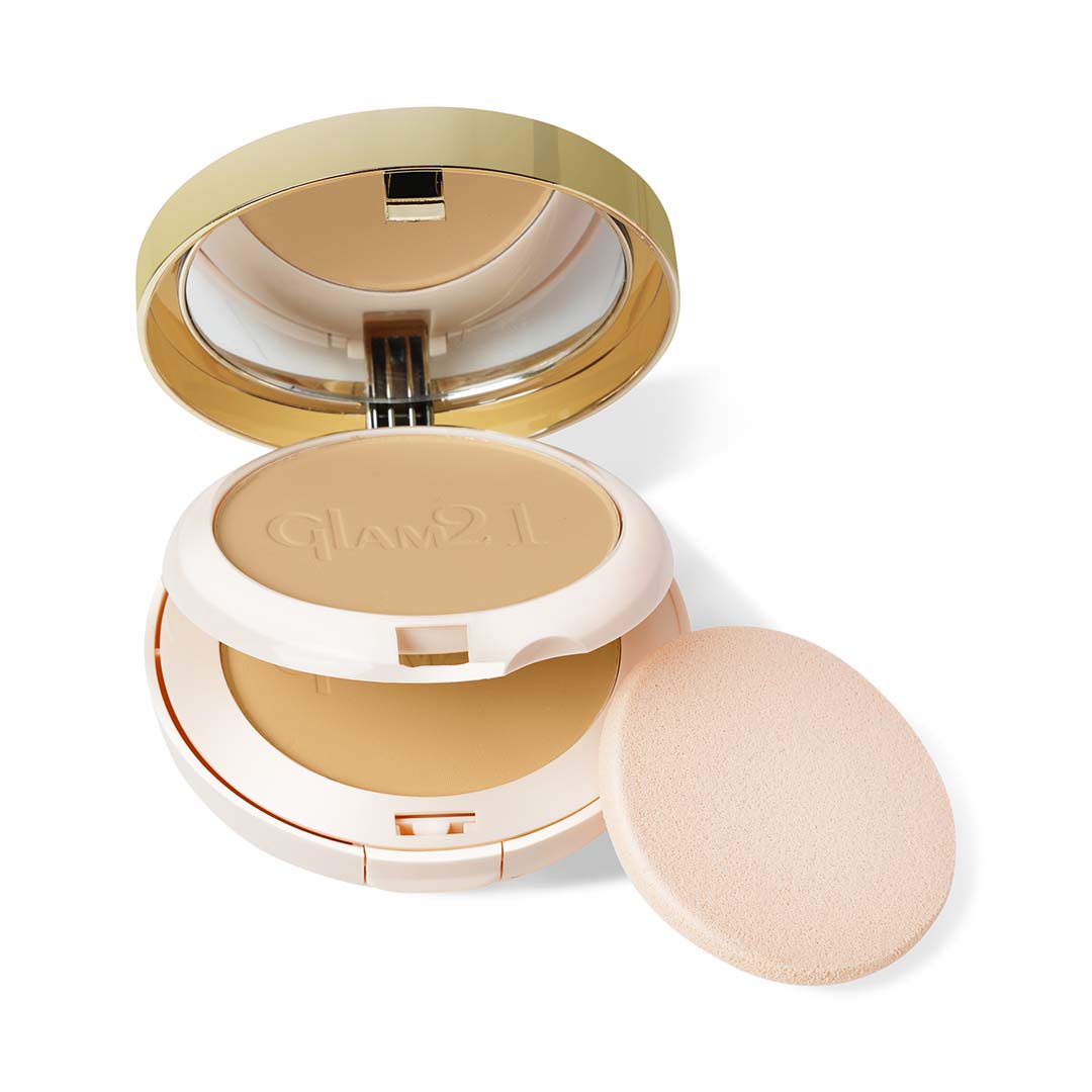 Glam21 Match Perfection Multi-Mineral Powder to Instant Oil Free Velvety Glow | 2-in-1 Compact (Sand, 20 g)