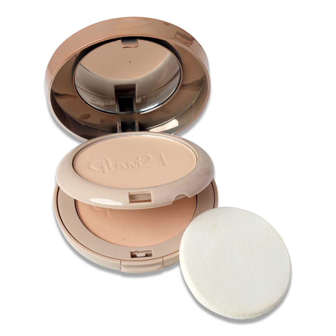 Glam21 High Definition Compact Powder| Smooth Satin Texture upto 8hrs| Mate Finish 2in1 Compact (Rose Blush, 20 g)