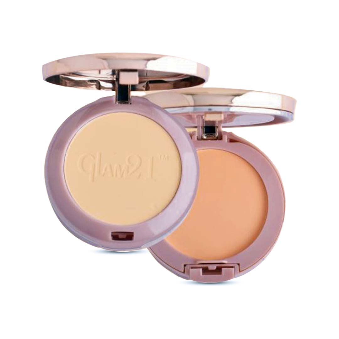 Glam21 Beauty Bright BB 2in1 Compact Powder Oil free Matte Makeup Finish with Vitamin-E Compact (Rose Creme, 24 g)