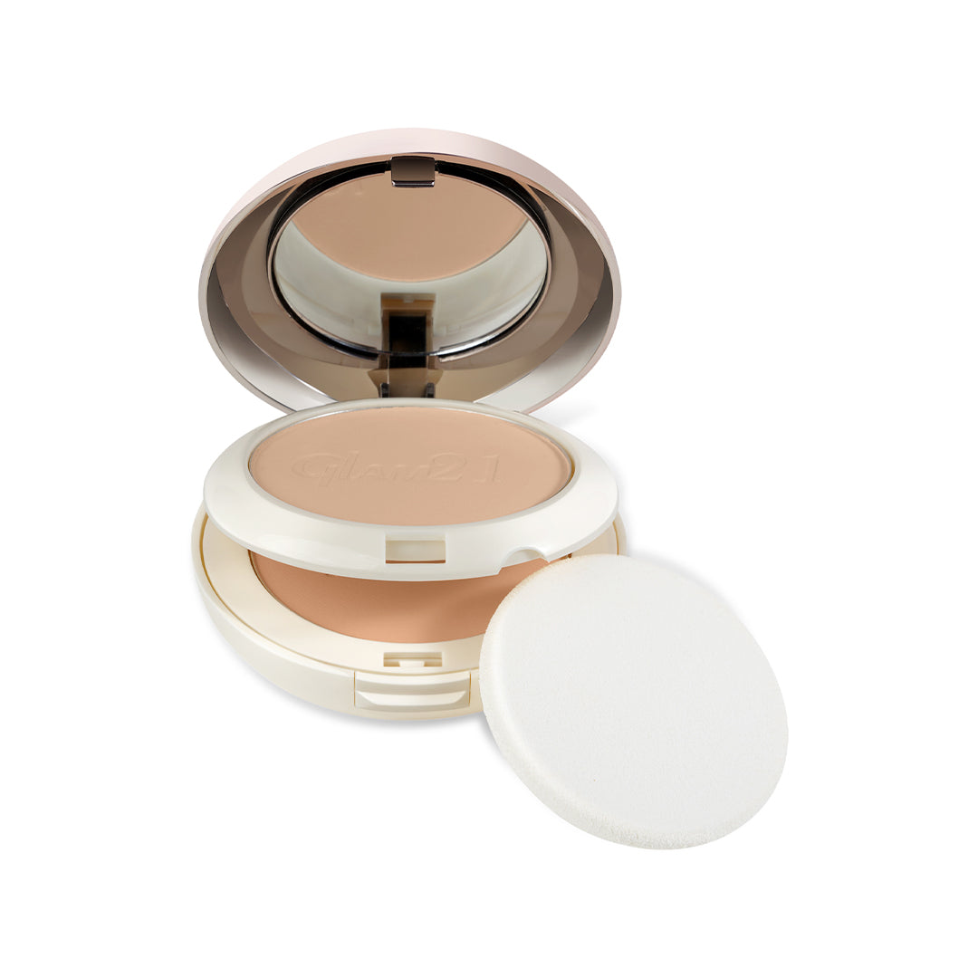Glam21 Control Sleek & Soft Makeup with Vitamin E & C | Sweat & Waterproof Longlasting Compact (Golden Beige, 20 g)