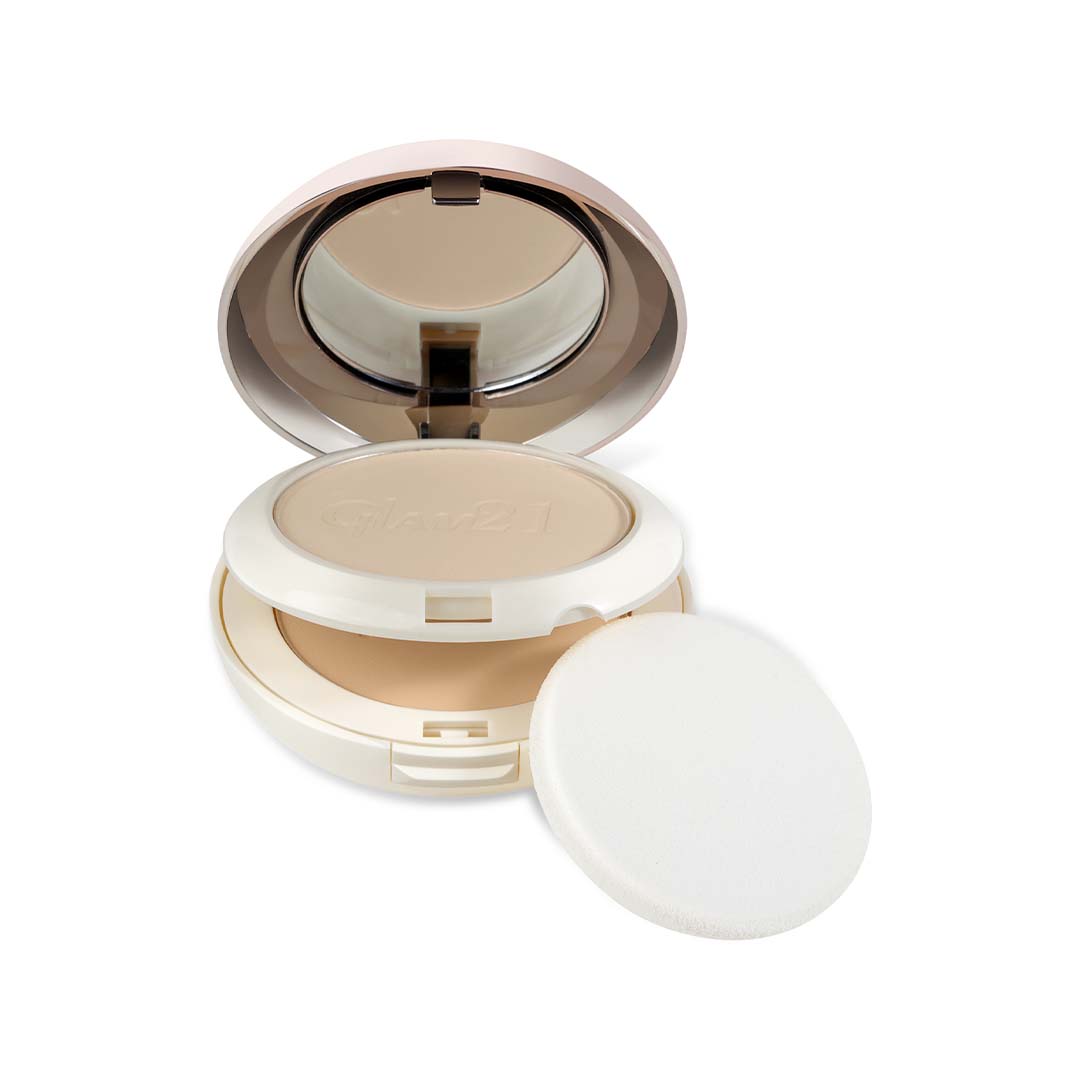 Glam21 Perfect Complexion Compact Powder for Oil Control& Longlasting Soft Matte Finish Compact (Classic Ivory, 24 g)