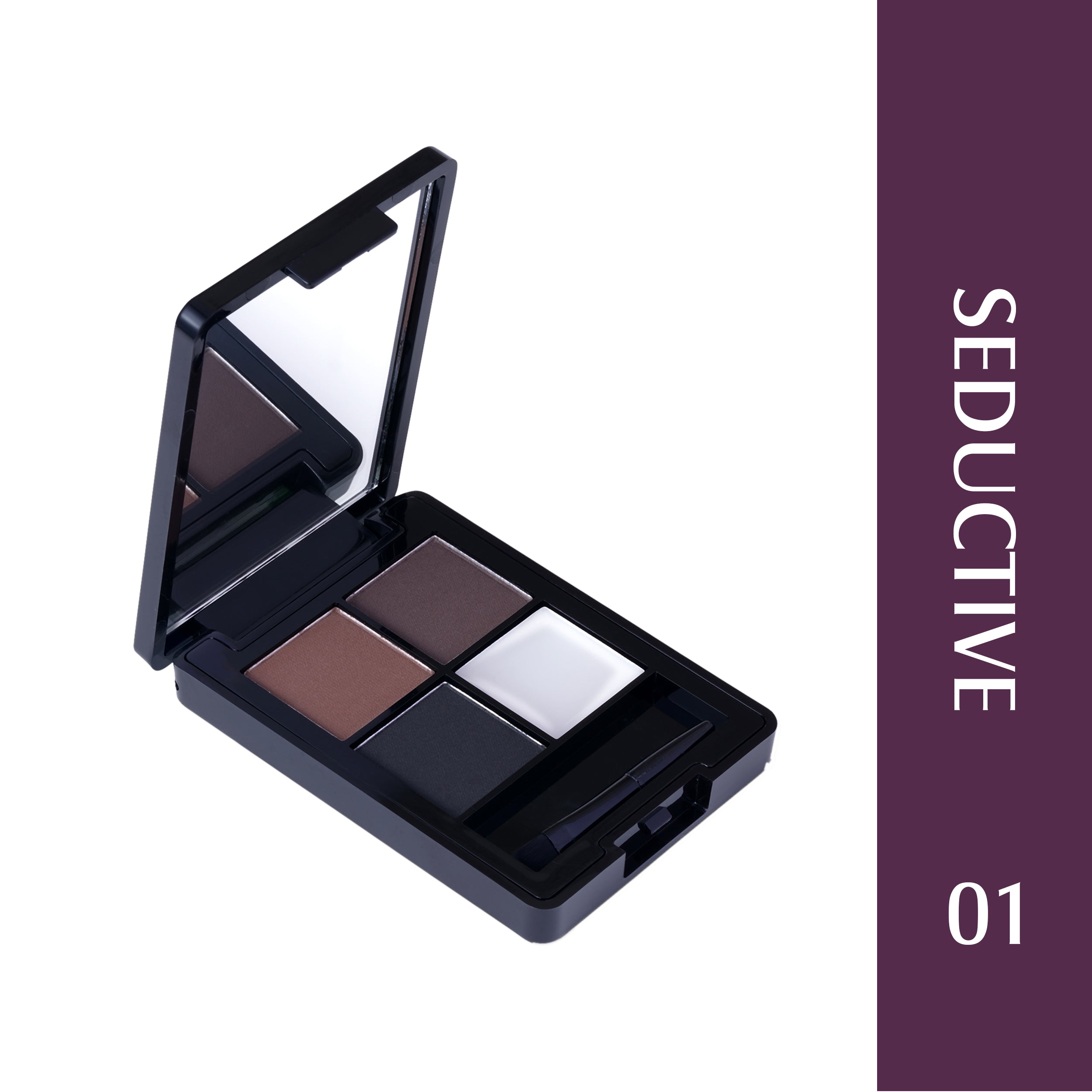 Glam21 4-in-1 Eyebrow Palette Micro Pigments, Smudge Proof, Longlasting Eye Make-up Kit 9 g (SEDUCTIVE)