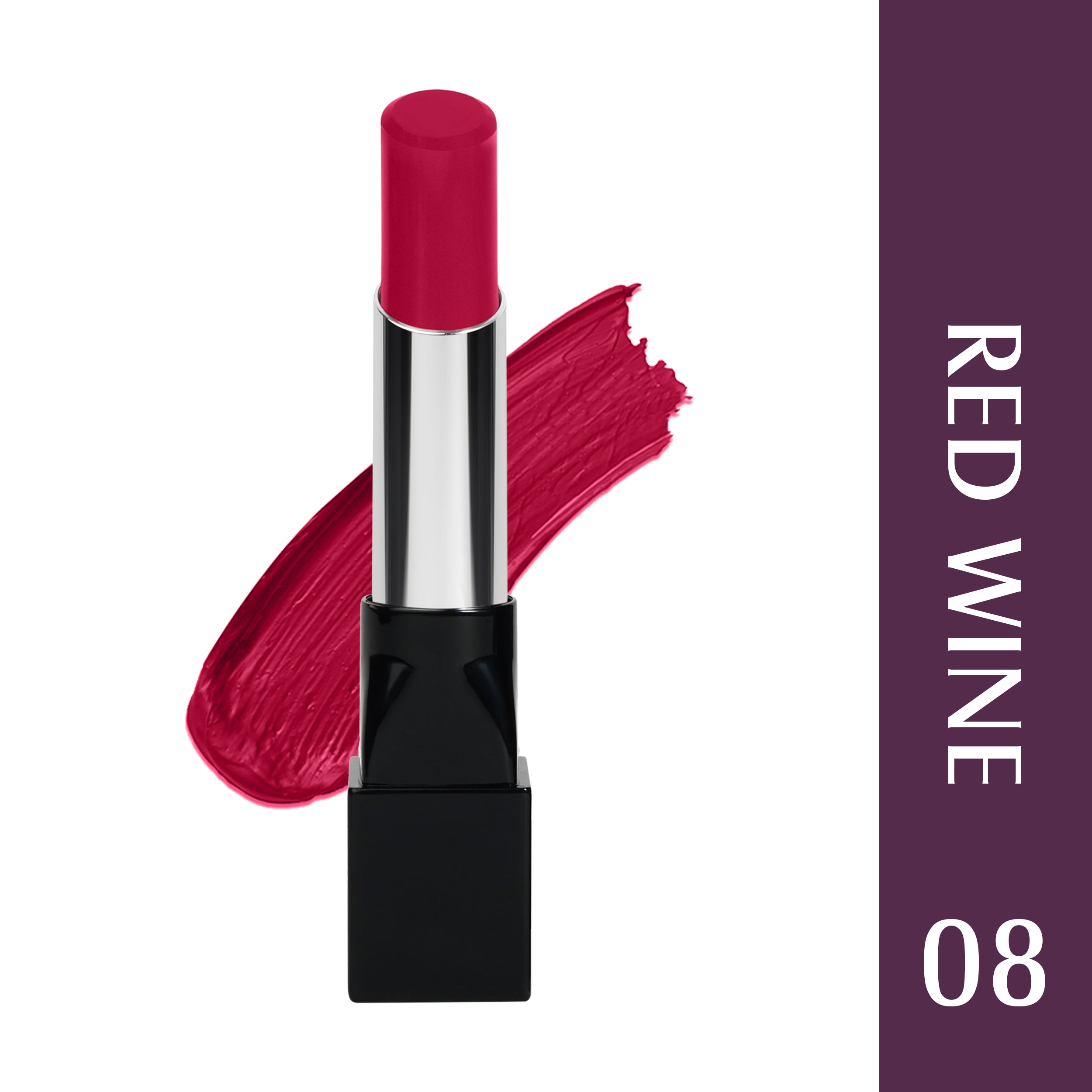 Glam21 Ultra Velvet Lipstick  Long-lasting stay on lips Lovely matte finish, 2.5gm Red Wine-08