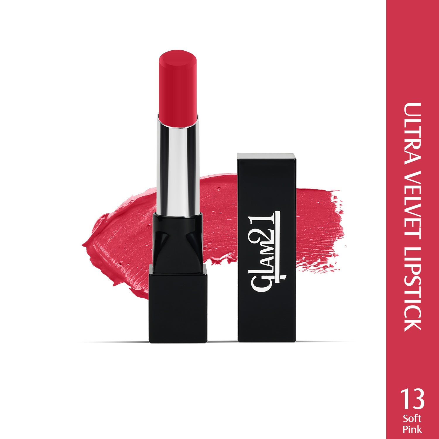 Glam21 Ultra Velvet Lipstick  Long-lasting stay on lips Lovely matte finish, 2.5gm Soft Pink-13