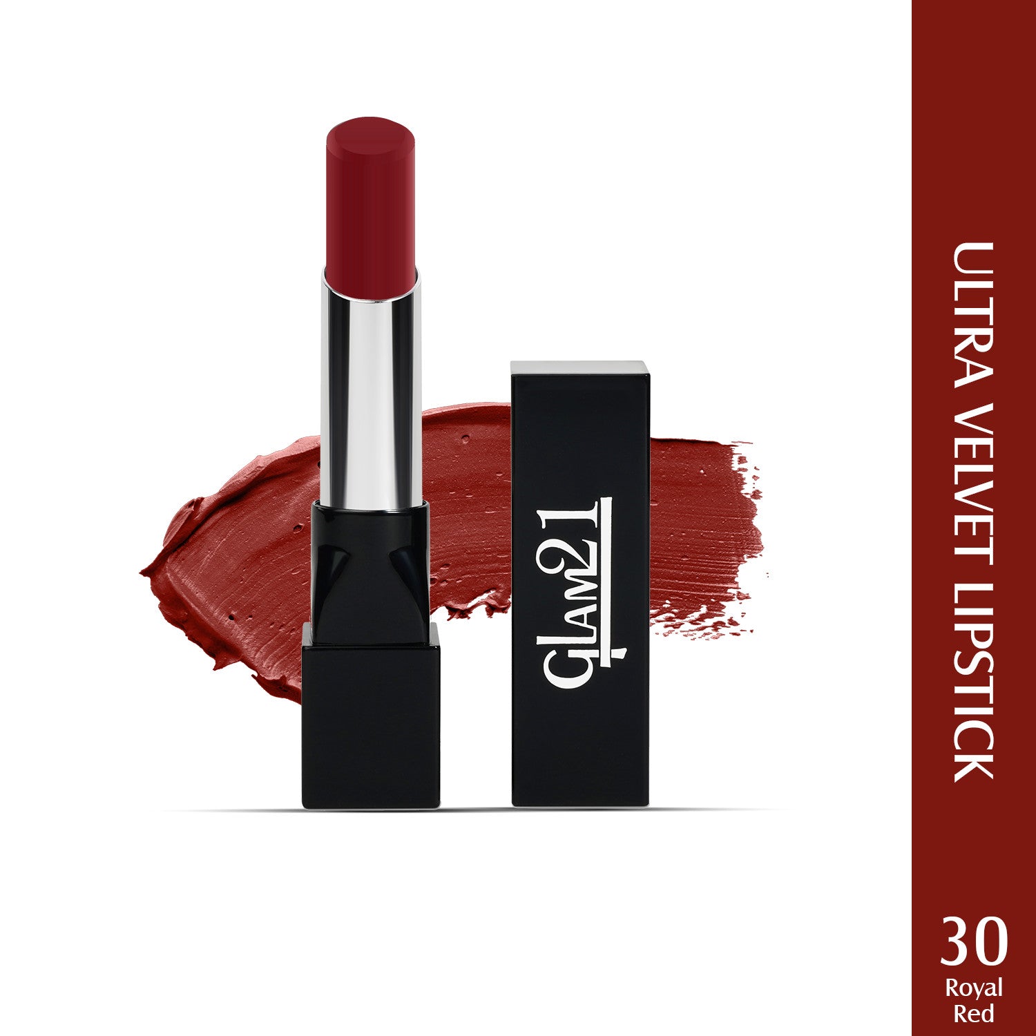 Glam21 Ultra Velvet Lipstick  Long-lasting stay on lips Lovely matte finish, 2.5gm Royal Red-30