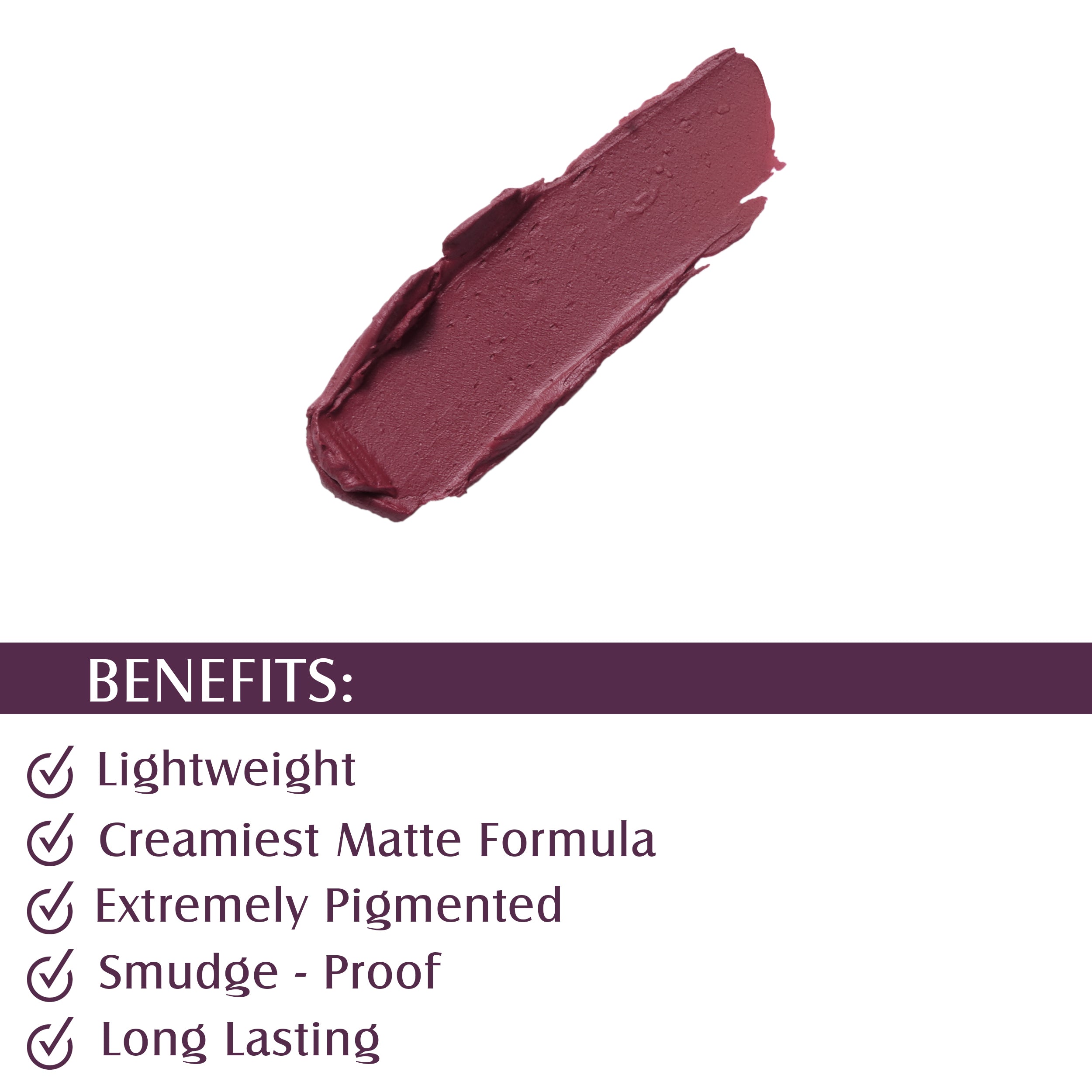 Glam21 Lip Seduction Non-Transfer Crayon Lipstick | Longlasting Creamy Matte Formula (Mauve-13, 2.8 g)