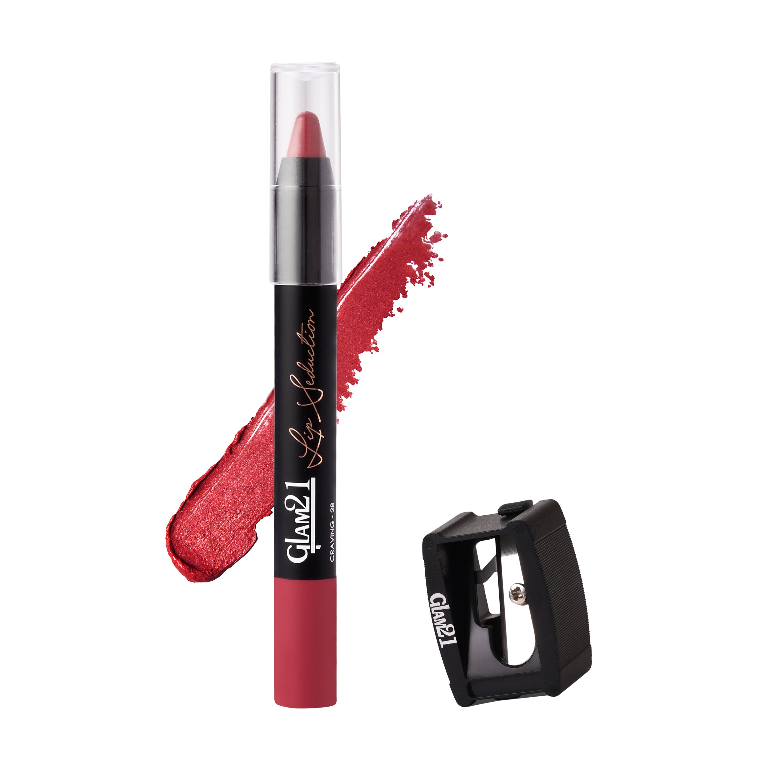 Glam21 Lip Seduction Non-Transfer Crayon Lipstick | Longlasting Creamy Matte Formula (Carving-28, 2.8 g)