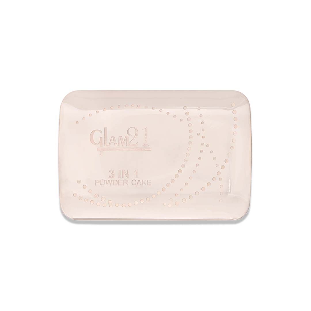 Glam21 3-in-1 Powder Cake Oil Control Compact Longlasting Soft Matte & Oil Free Formula Compact (Medium, 27 g)