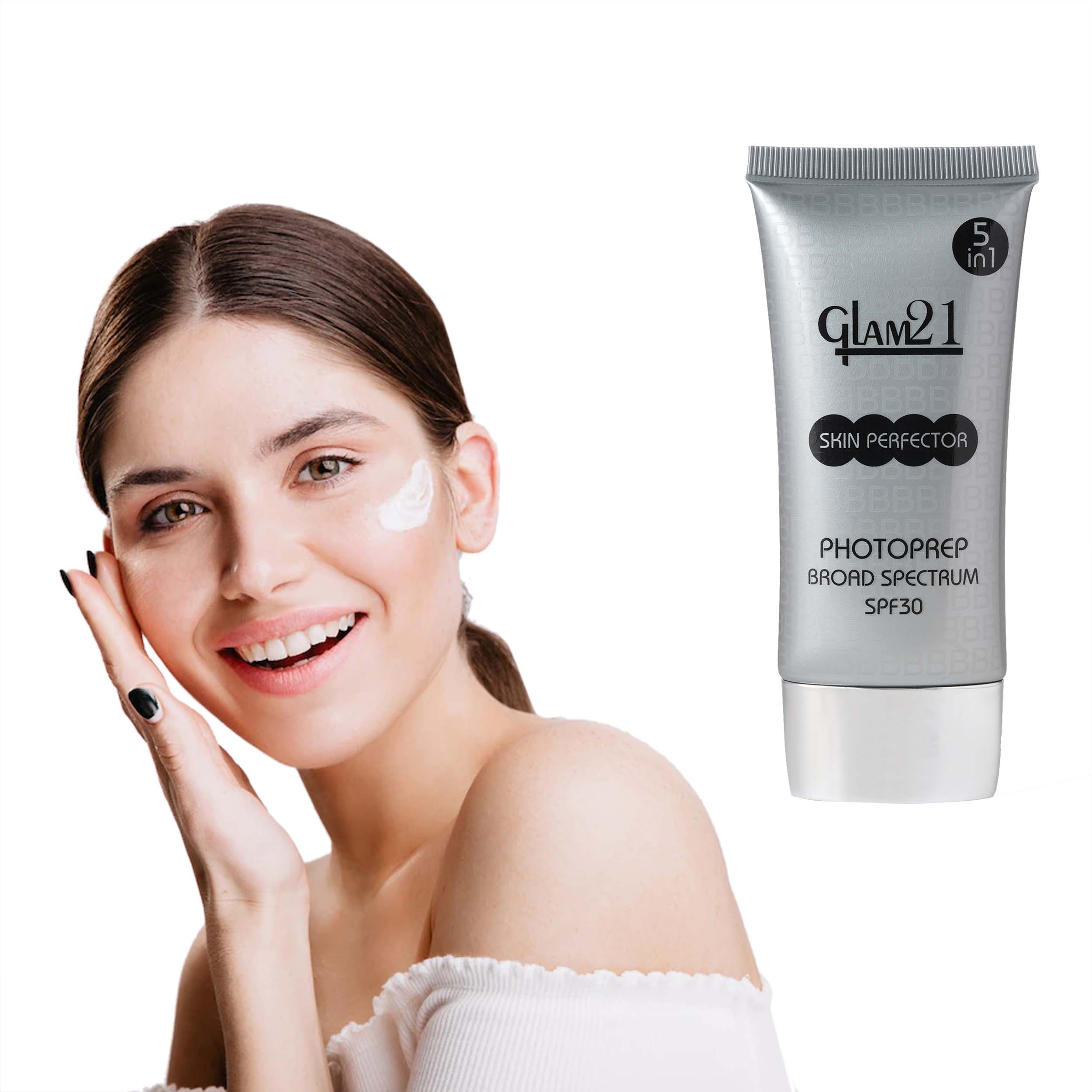 Glam21 Skin Perfector Cream with SPF30 UV Protection with Lightweight Satin Formulation Foundation, 50g (Light Natural-01)