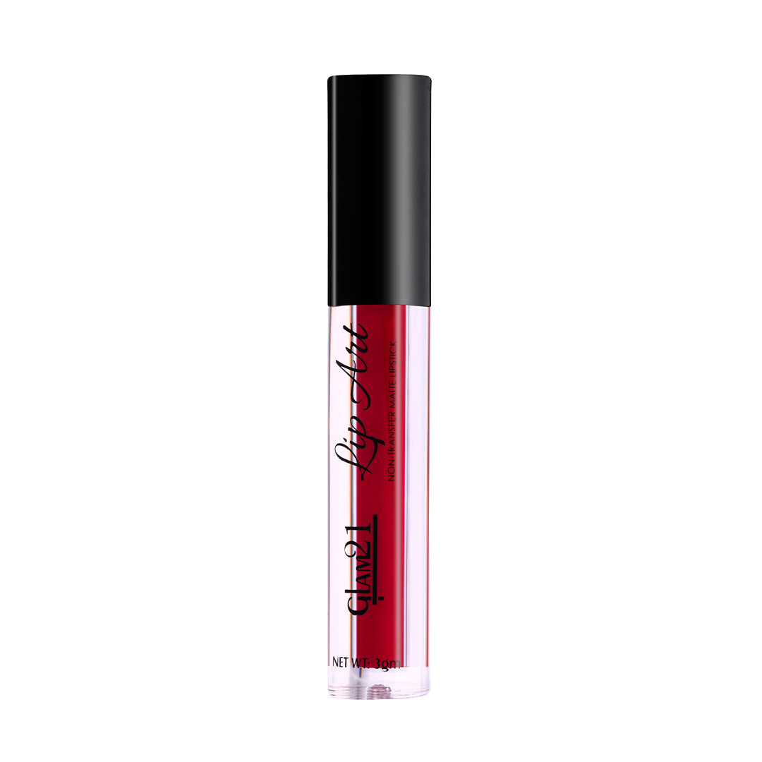 Glam21 Lip Art Liquid Lipstick Long Stay,Lightweight & Smudgeproof Velvety Matte Finish (Lip Red, 3 g)