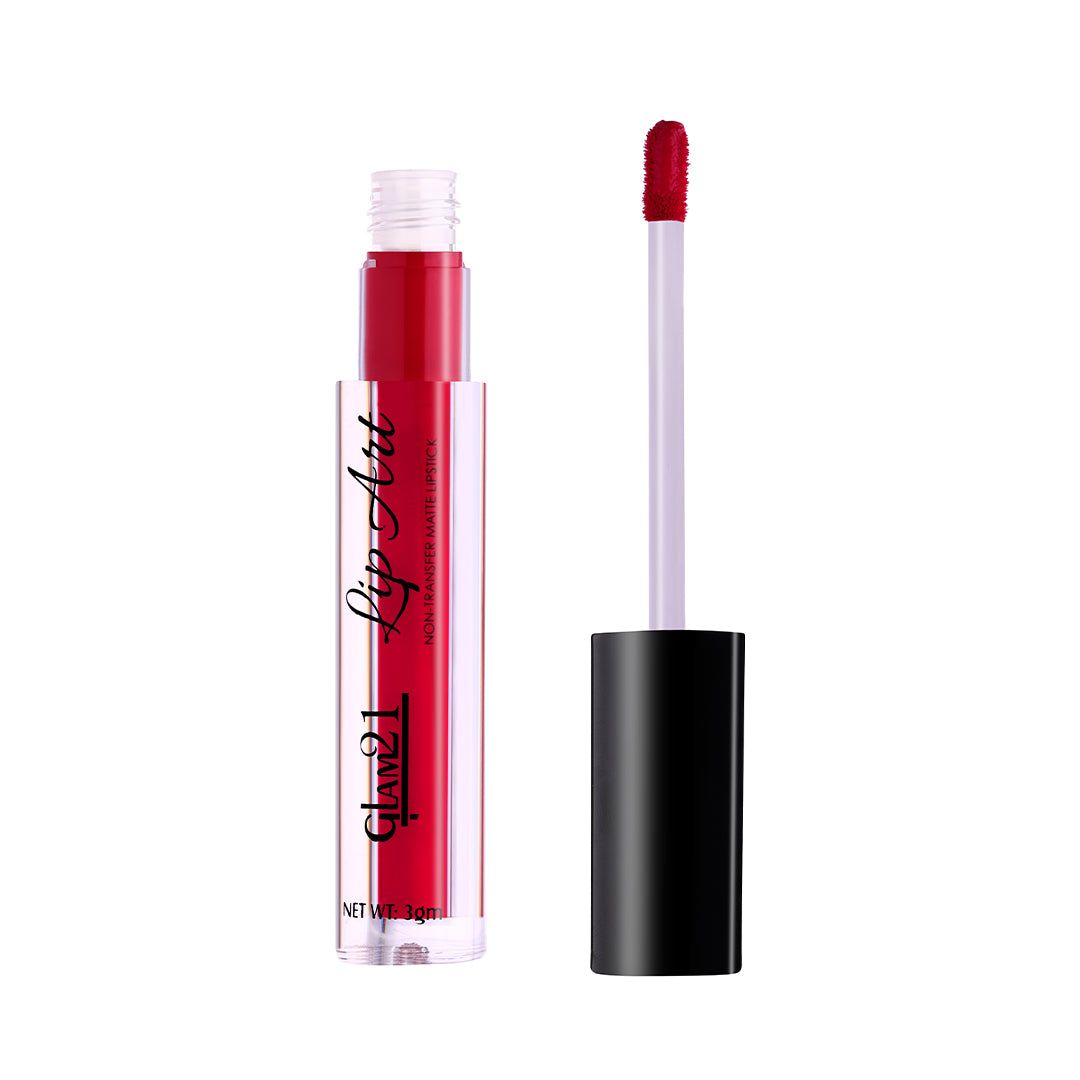 Glam21 Lip Art Liquid Lipstick Long Stay,Lightweight & Smudgeproof Velvety Matte Finish (Fatal Red, 3 g)