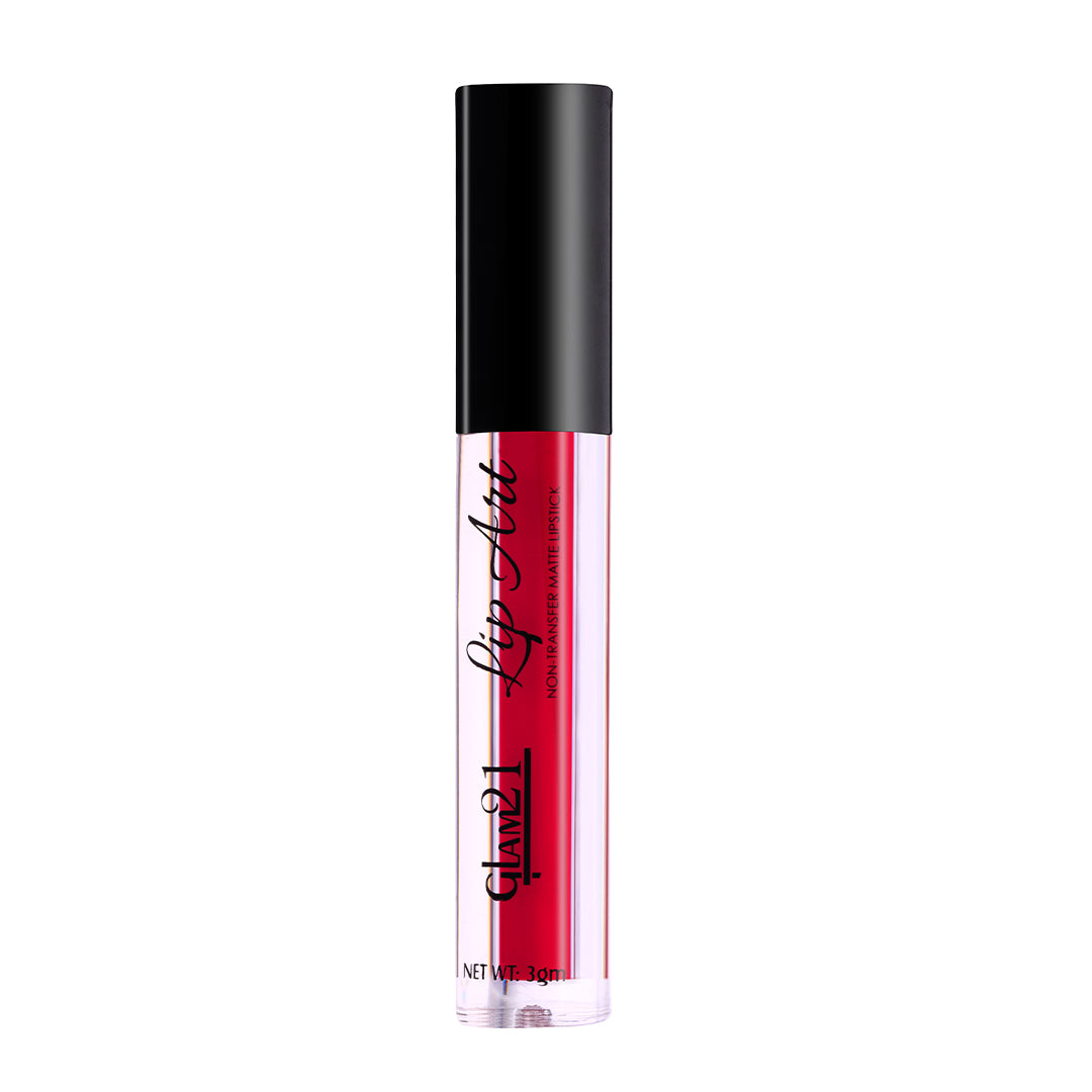 Glam21 Lip Art Liquid Lipstick Long Stay,Lightweight & Smudgeproof Velvety Matte Finish (Fatal Red, 3 g)