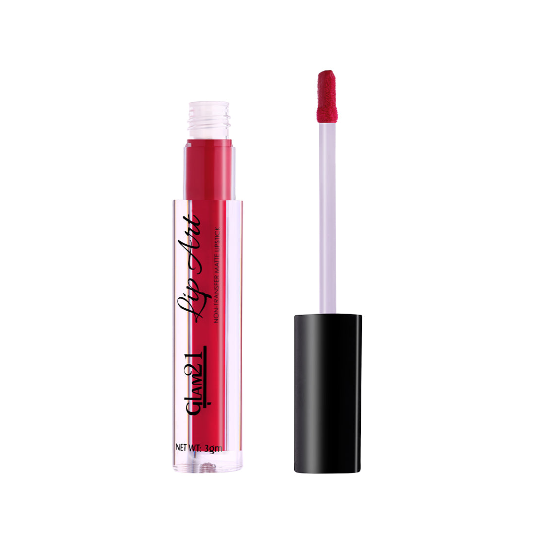 Glam21 Lip Art Liquid Lipstick Long Stay,Lightweight & Smudgeproof Velvety Matte Finish (Pink Pie, 3 g)