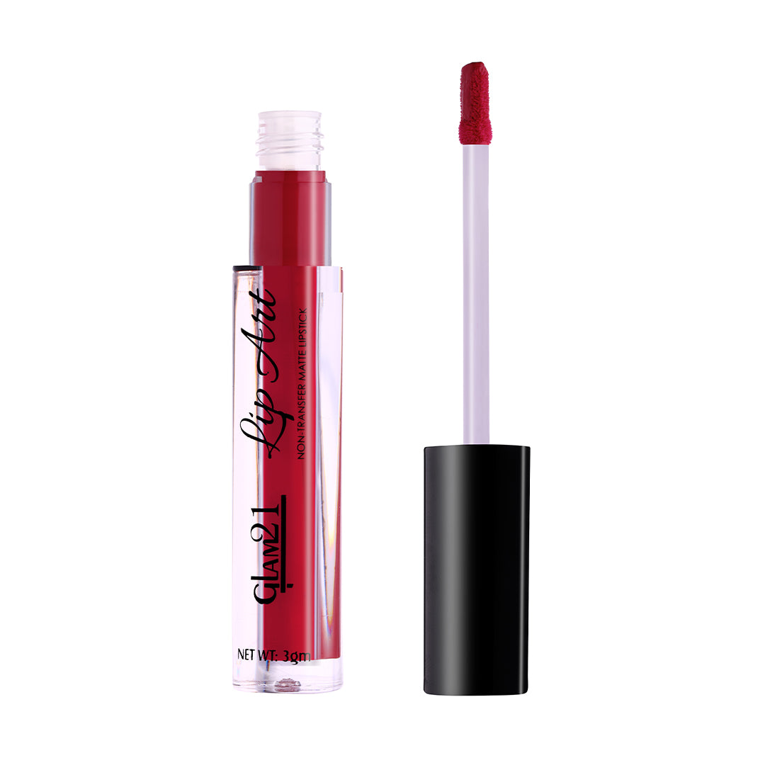 Glam21 Lip Art Liquid Lipstick Long Stay,Lightweight & Smudgeproof Velvety Matte Finish (Pink Flip, 3 g)