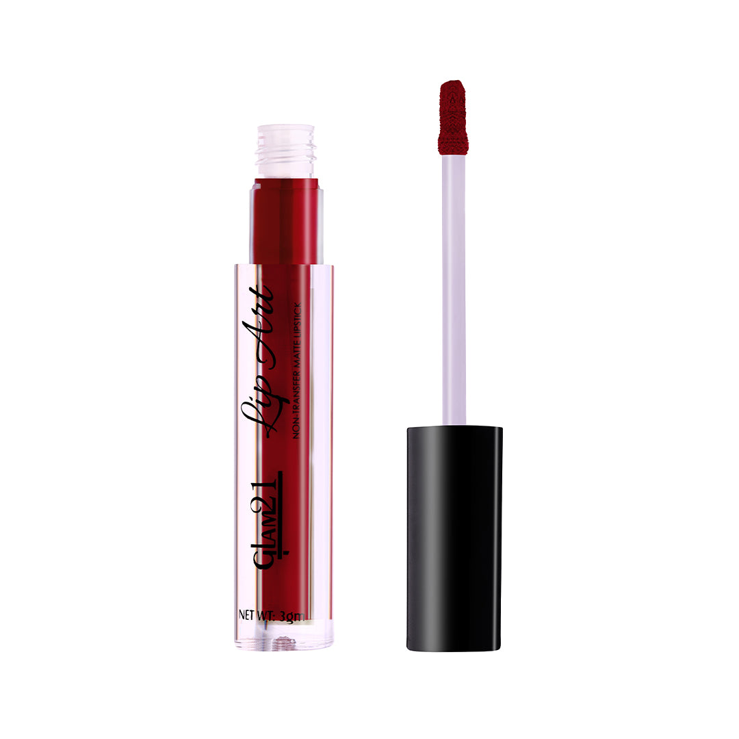 Glam21 Lip Art Liquid Lipstick Long Stay,Lightweight & Smudgeproof Velvety Matte Finish (Maroon Chic, 3 g)