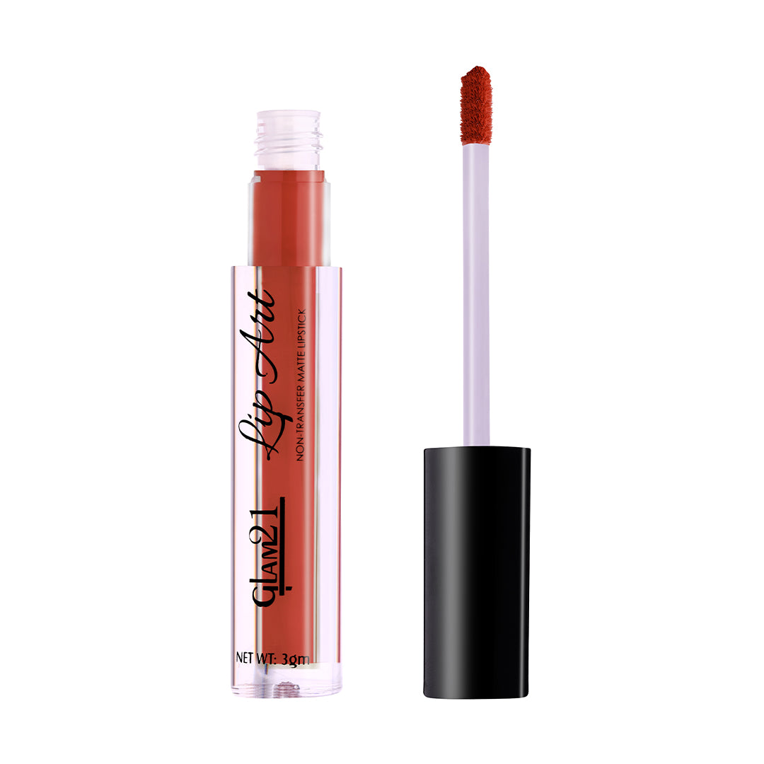 Glam21 Lip Art Liquid Lipstick Long Stay,Lightweight & Smudgeproof Velvety Matte Finish (Doppio Nude, 3 g)