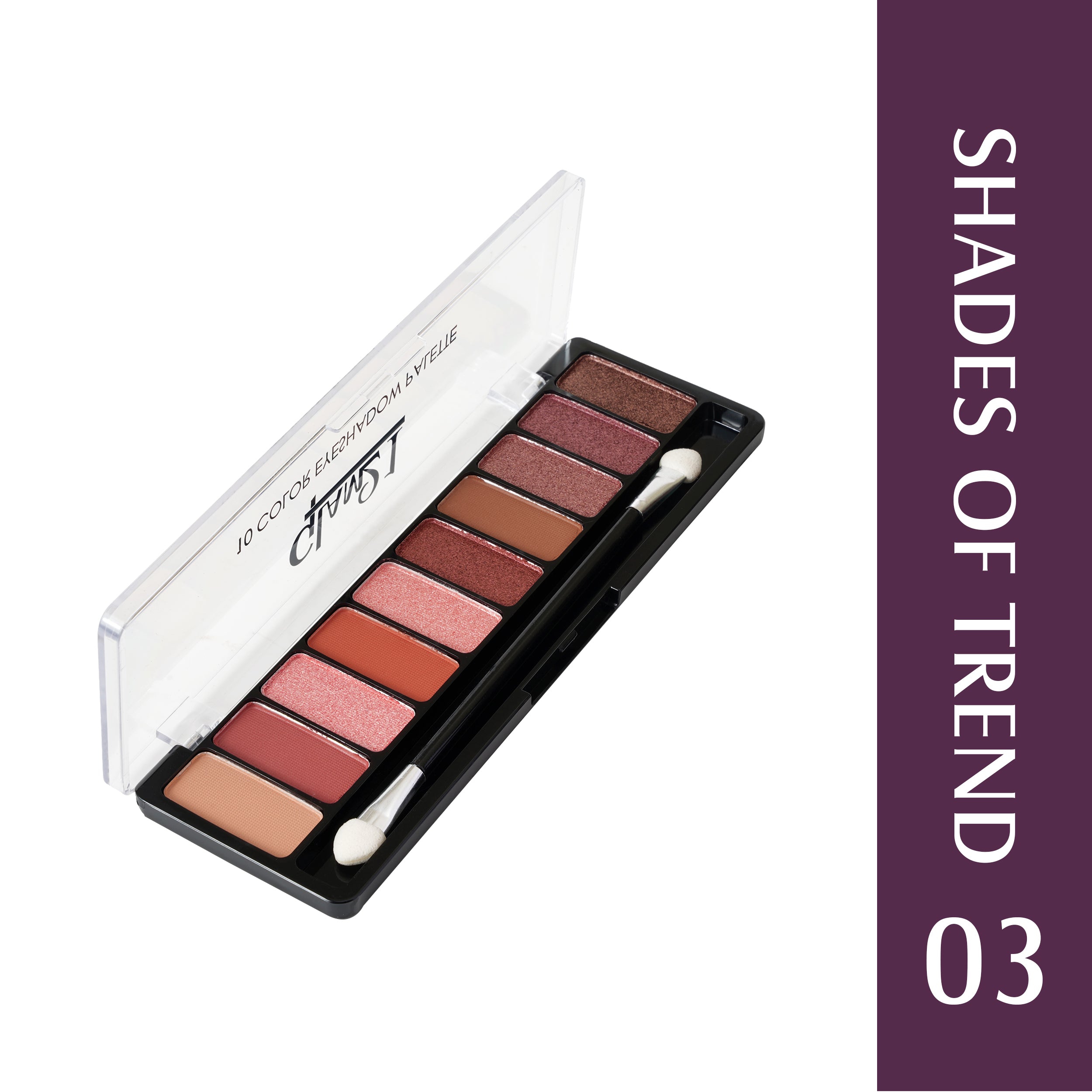 Glam21 10 Color Eyeshadow Palette - Soft Matte & Creamy Shimmer in Just One Swipe 8.8 g (Shade-03)