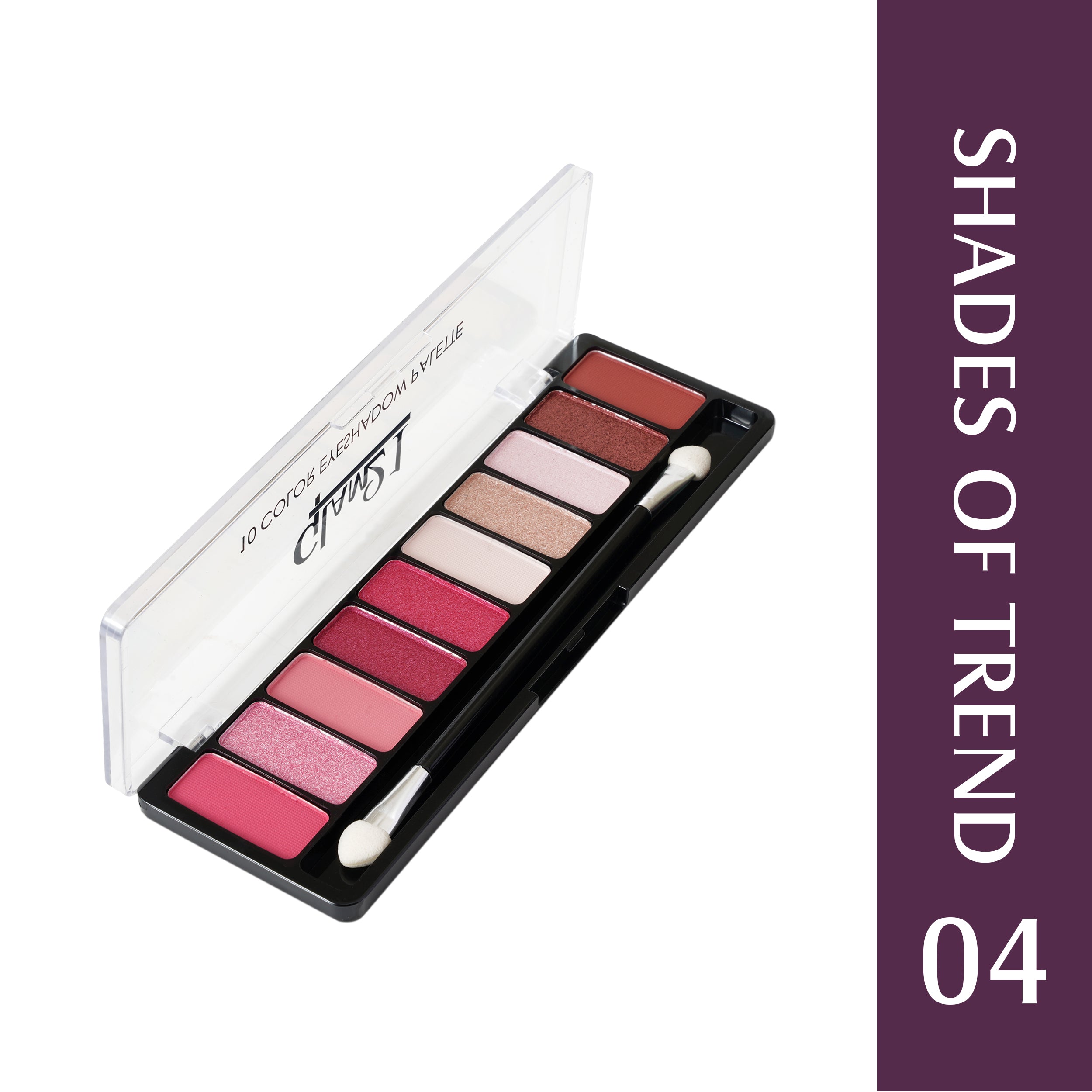 Glam21 10 Color Eyeshadow Palette - Soft Matte & Creamy Shimmer in Just One Swipe 8.8 g (Shade-04)