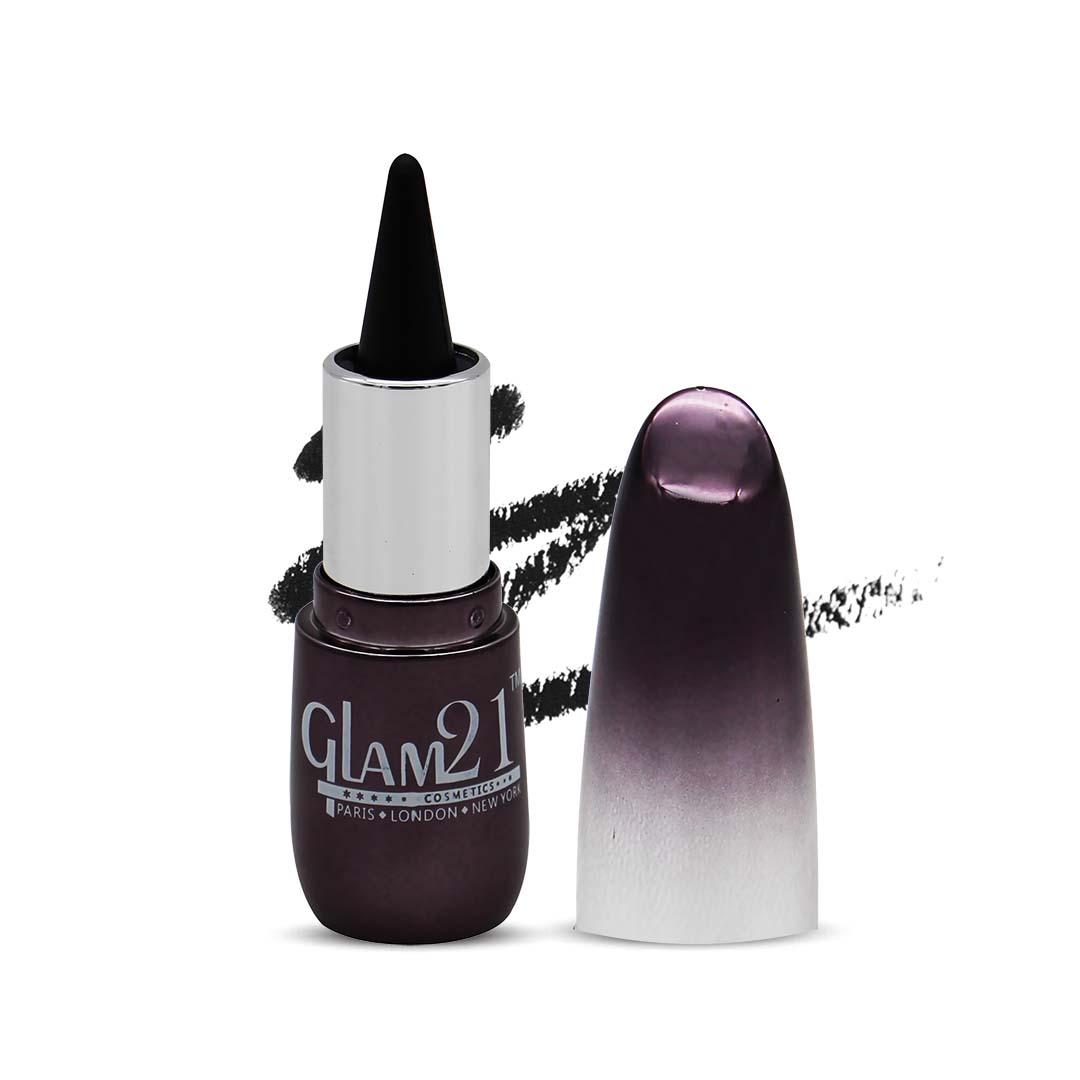 Glam21 Stick Kajal Long Lasting | Smudge Proof | Highly Pigmented | Intense Black Matte Finish-Black-10gm
