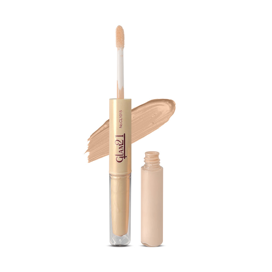 Glam21 2in1 Duo Concealer & Corrector Pen for Long lasting Contouring & Highlighting Concealer (Shade-01, 4.8 g)