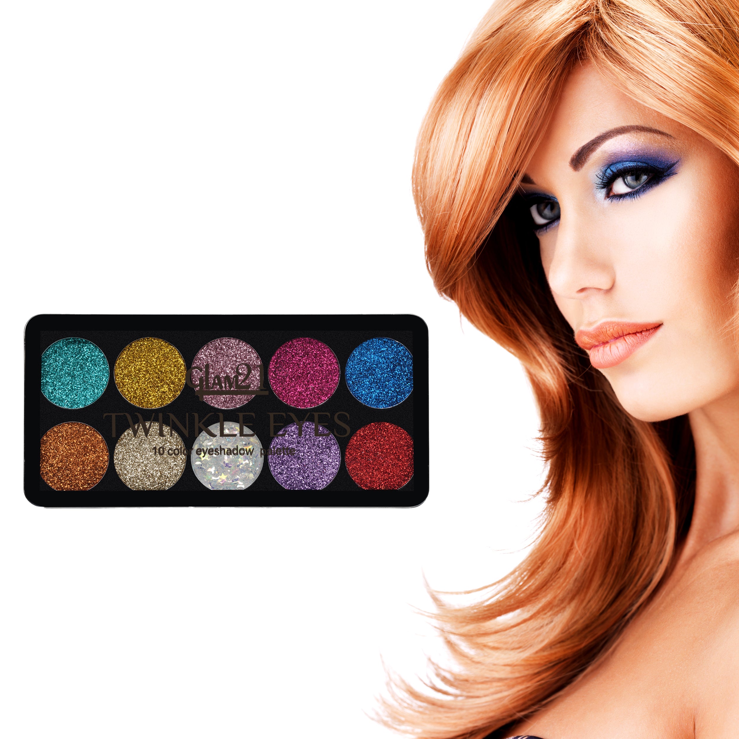 Glam21 Twinkle Eyes Glitter Palette|10 Cream Based Highly Pigmented Shades|Non Sticky Look -13gm-01-NA-13gm