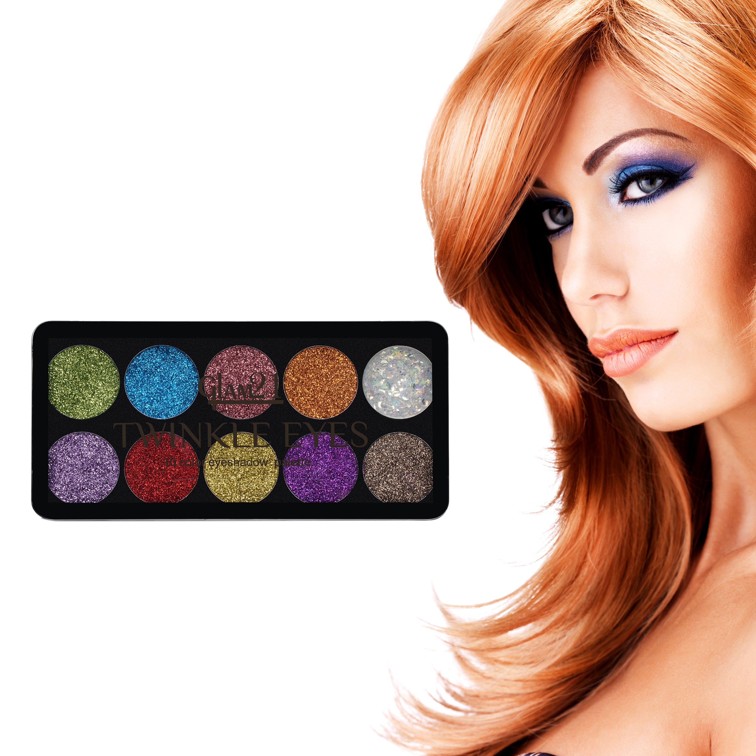 Glam21 Twinkle Eyes Glitter Palette|10 Cream Based Highly Pigmented Shades|Non Sticky Look -13gm-02-NA-13gm