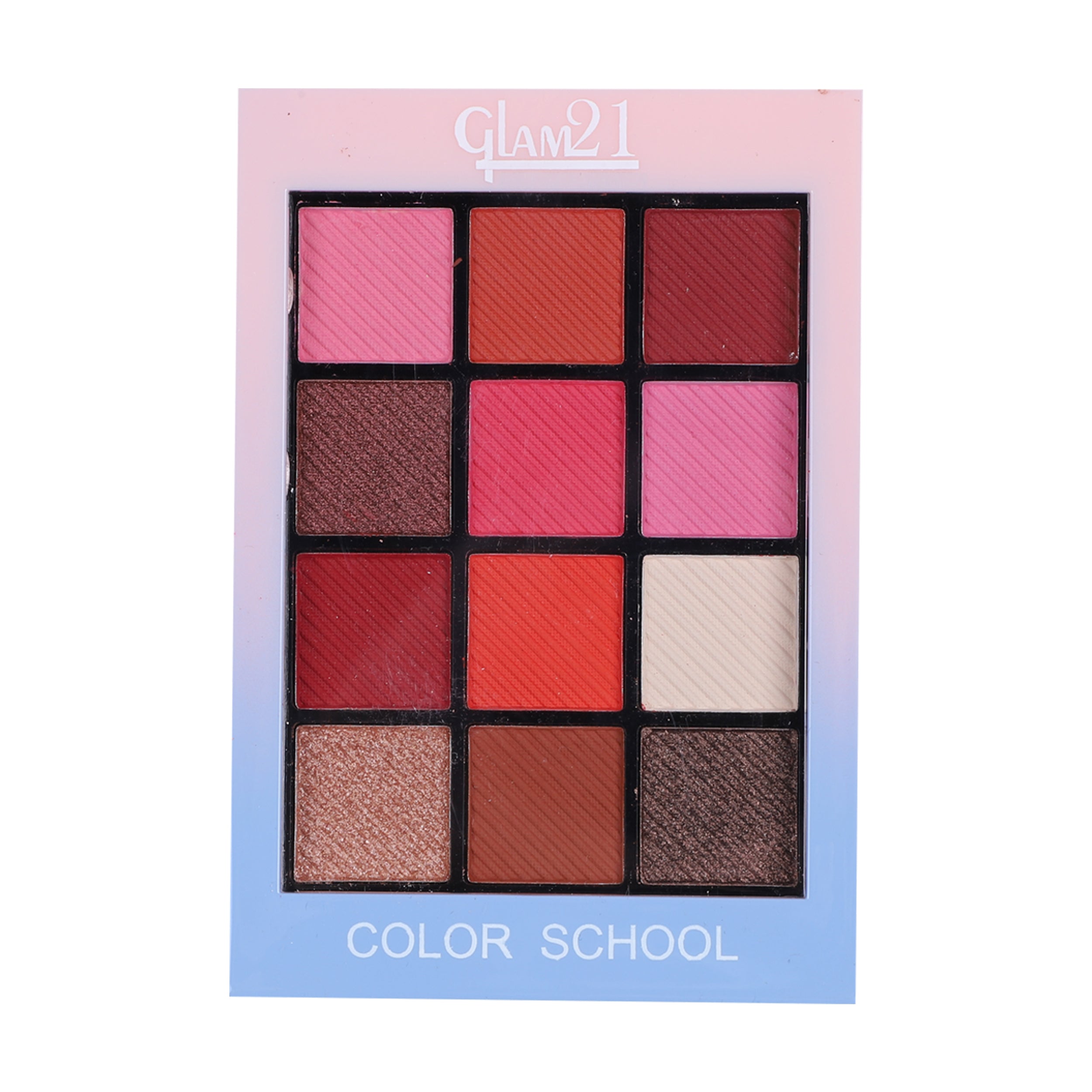 Glam21 Color School Eyeshadow Palette 12 Versatile Colors Long-Staying|Sparkles & Matte 10 g (Shade-02)